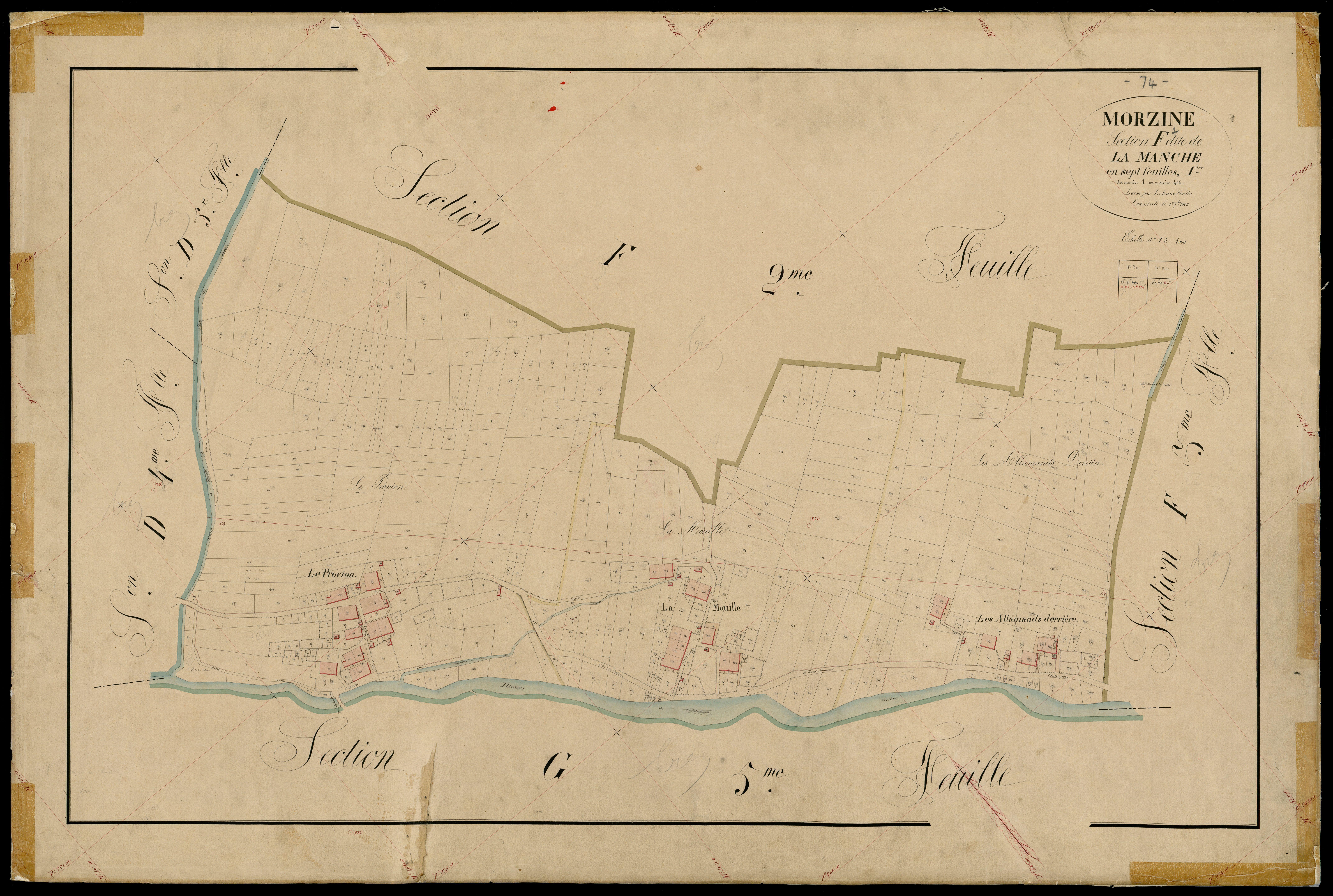 3 P 3 6377 - Feuille n° 2, parcelles n° 40 à 700 - 1er septembre 1868