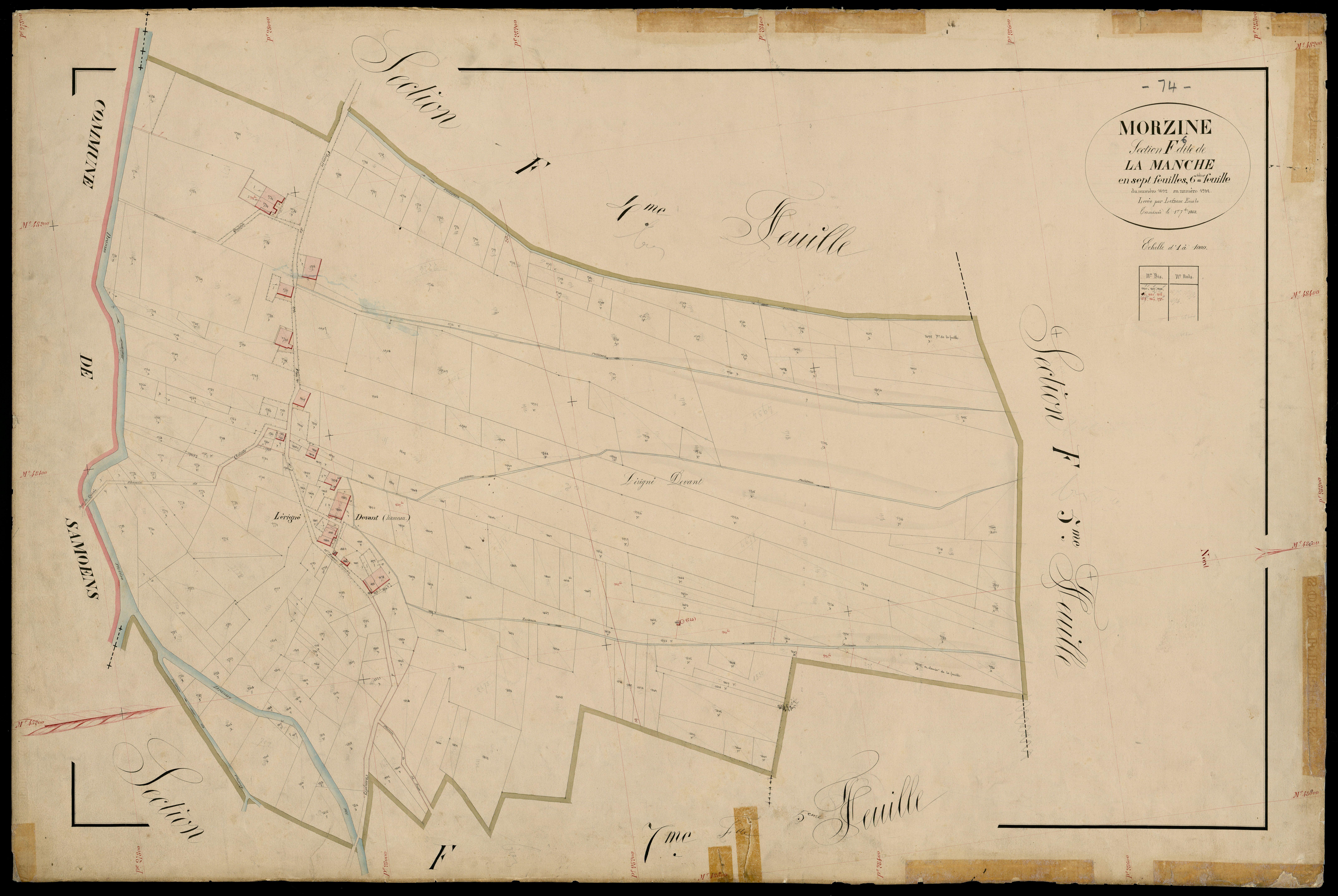 3 P 3 6382 - Feuille n° 7, parcelles n° 1933 à 2179 - 1er septembre 1868