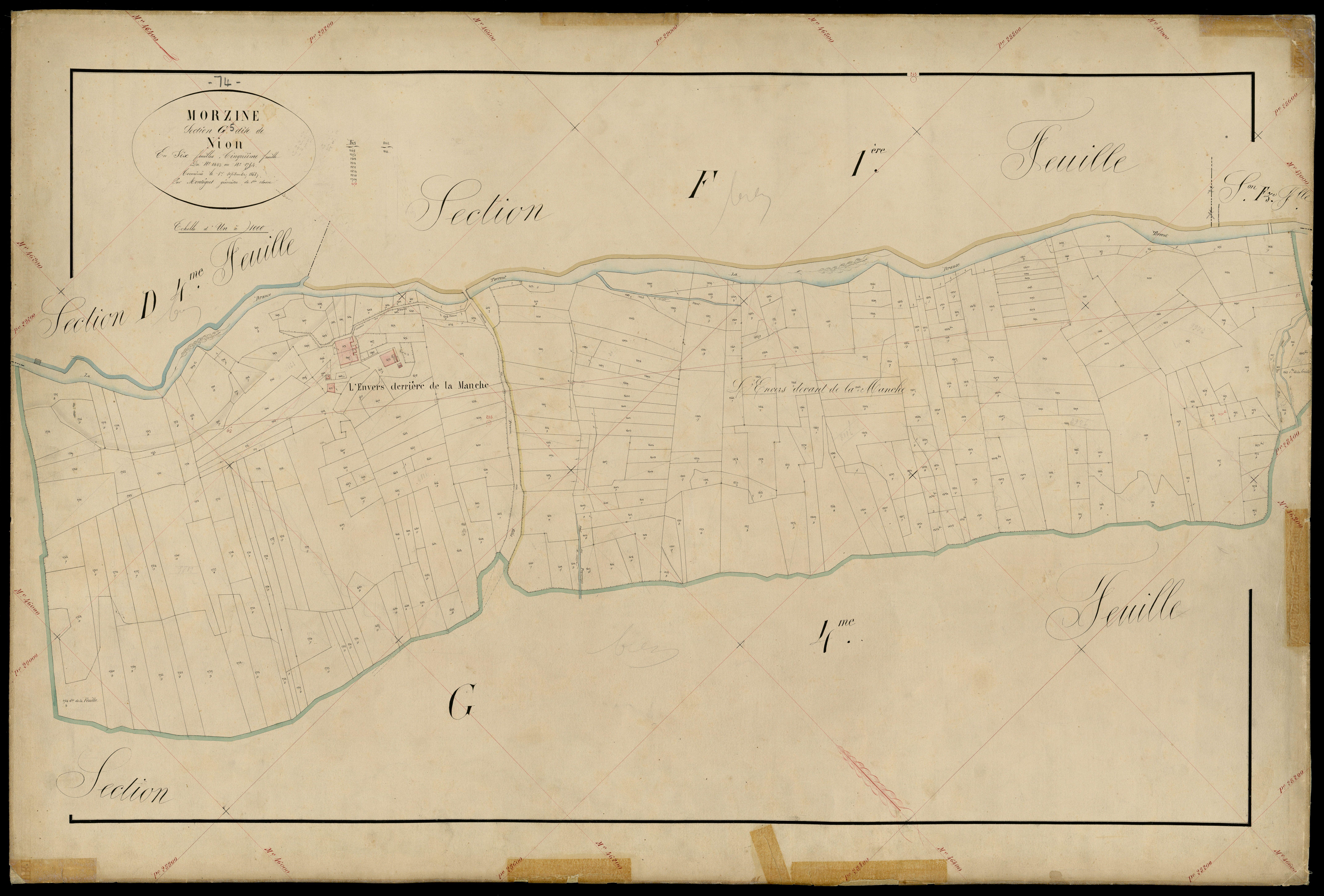 3 P 3 6390 - Feuille n° 6, parcelles n° 176 à 196 - 1er septembre 1868
