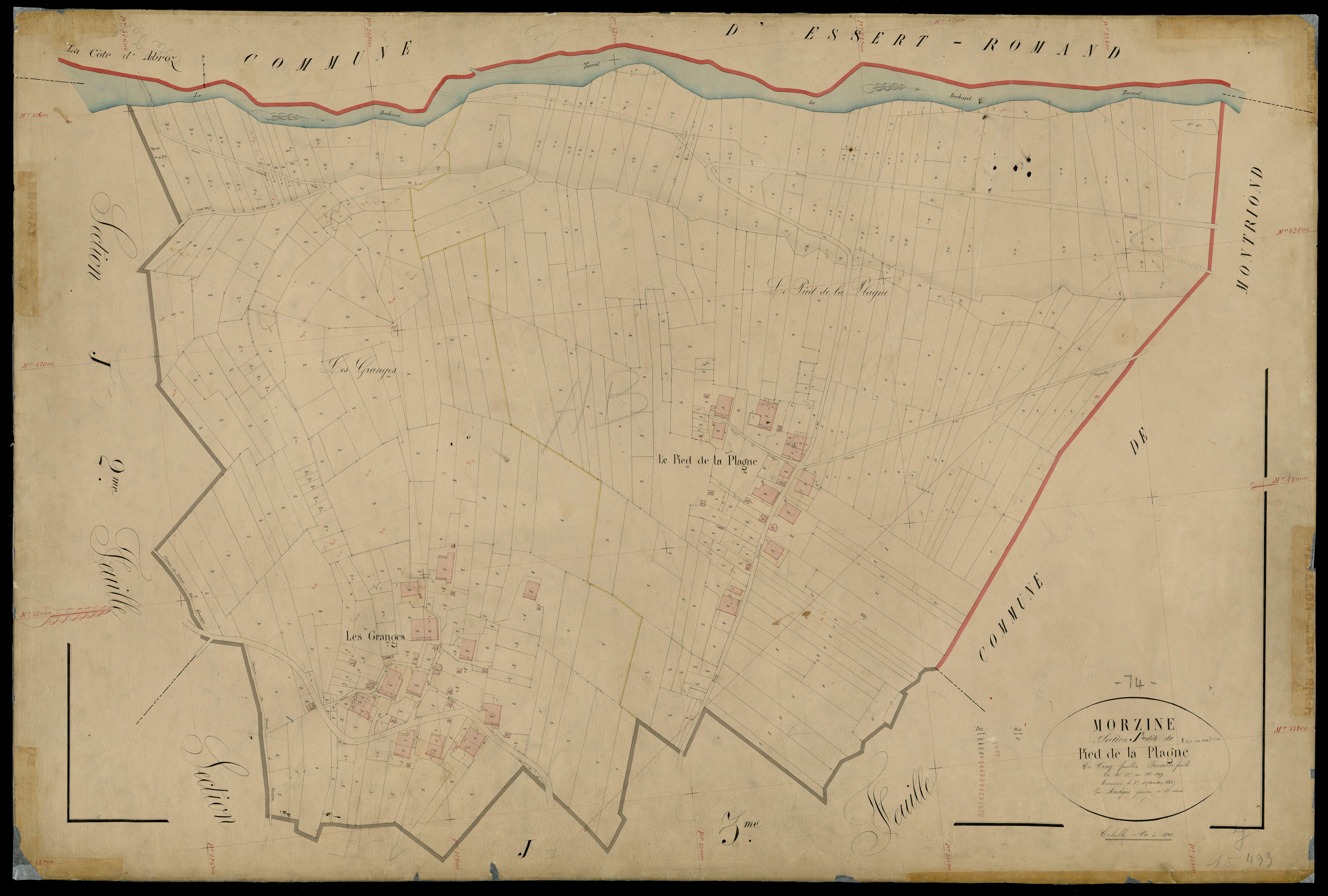 3 P 3 6401 - Feuille n° 2, parcelles n° 00 à 797 - 1er septembre 1868