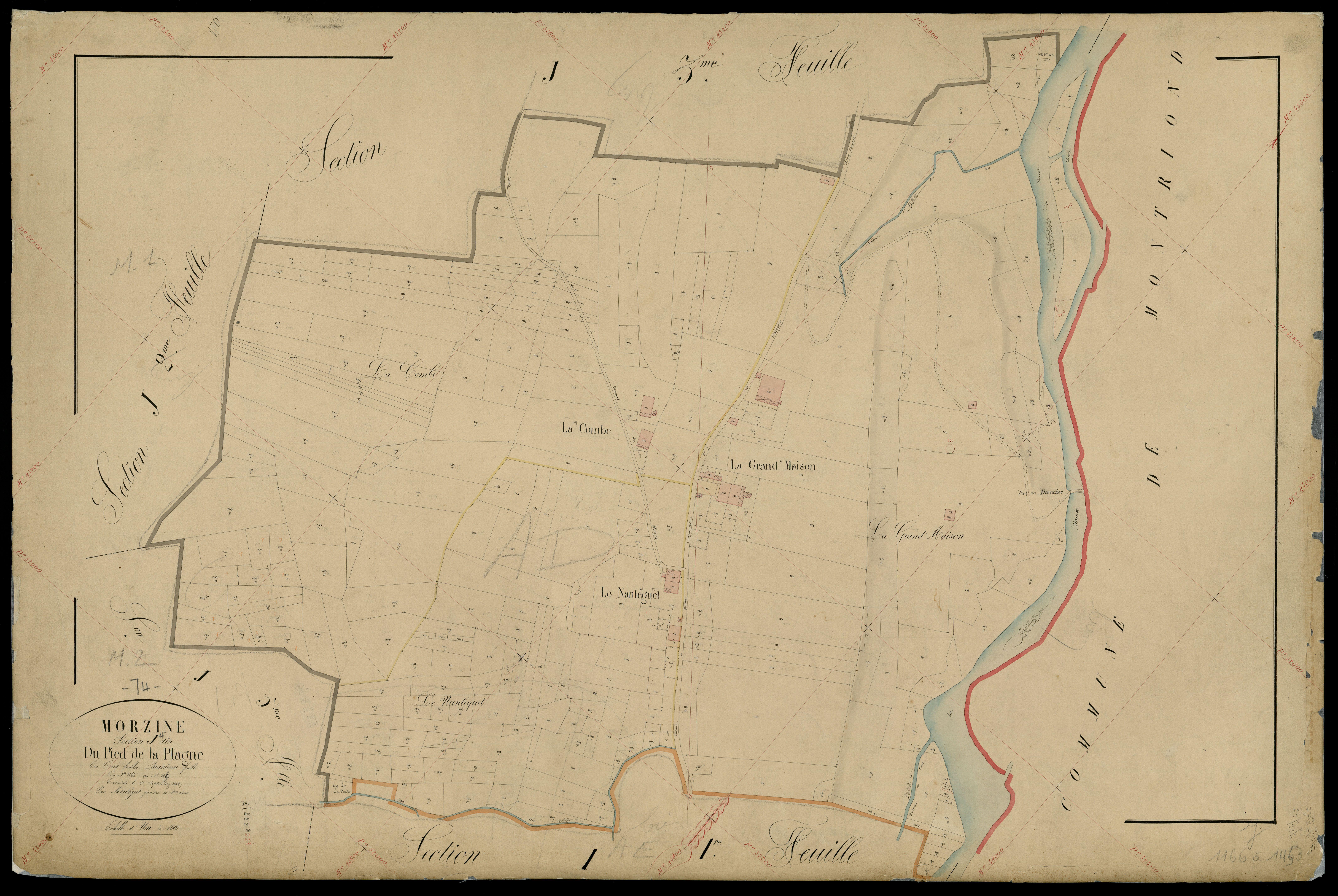 3 P 3 6404 - Feuille n° , parcelles n° 144 à 1904 - 1er septembre 1868