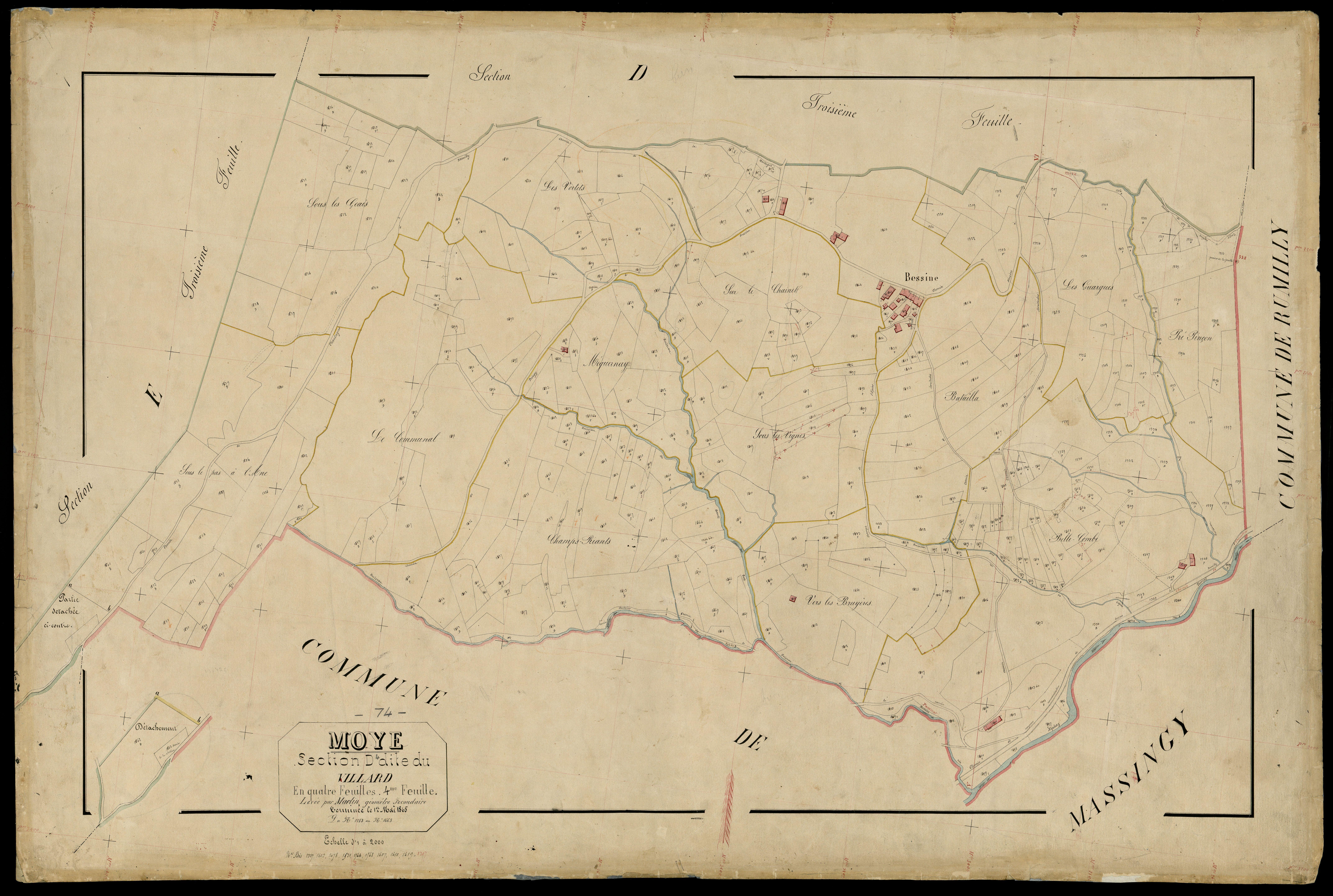 Section E : Le Mont-Clerjon - 1865