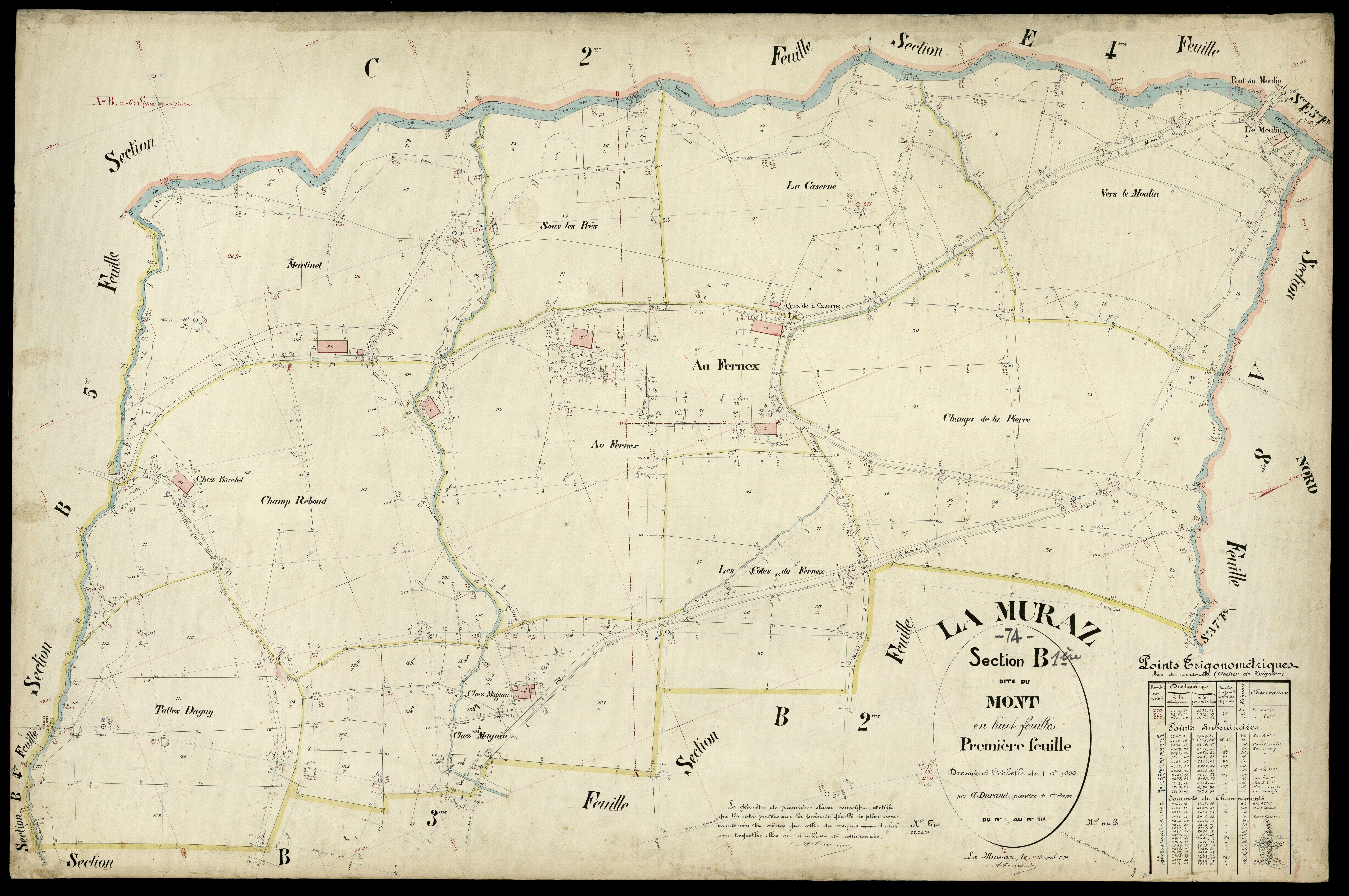 3 P 3 6461 - Feuille n° 2, parcelles n° 139 à 279 - 15 avril 1896