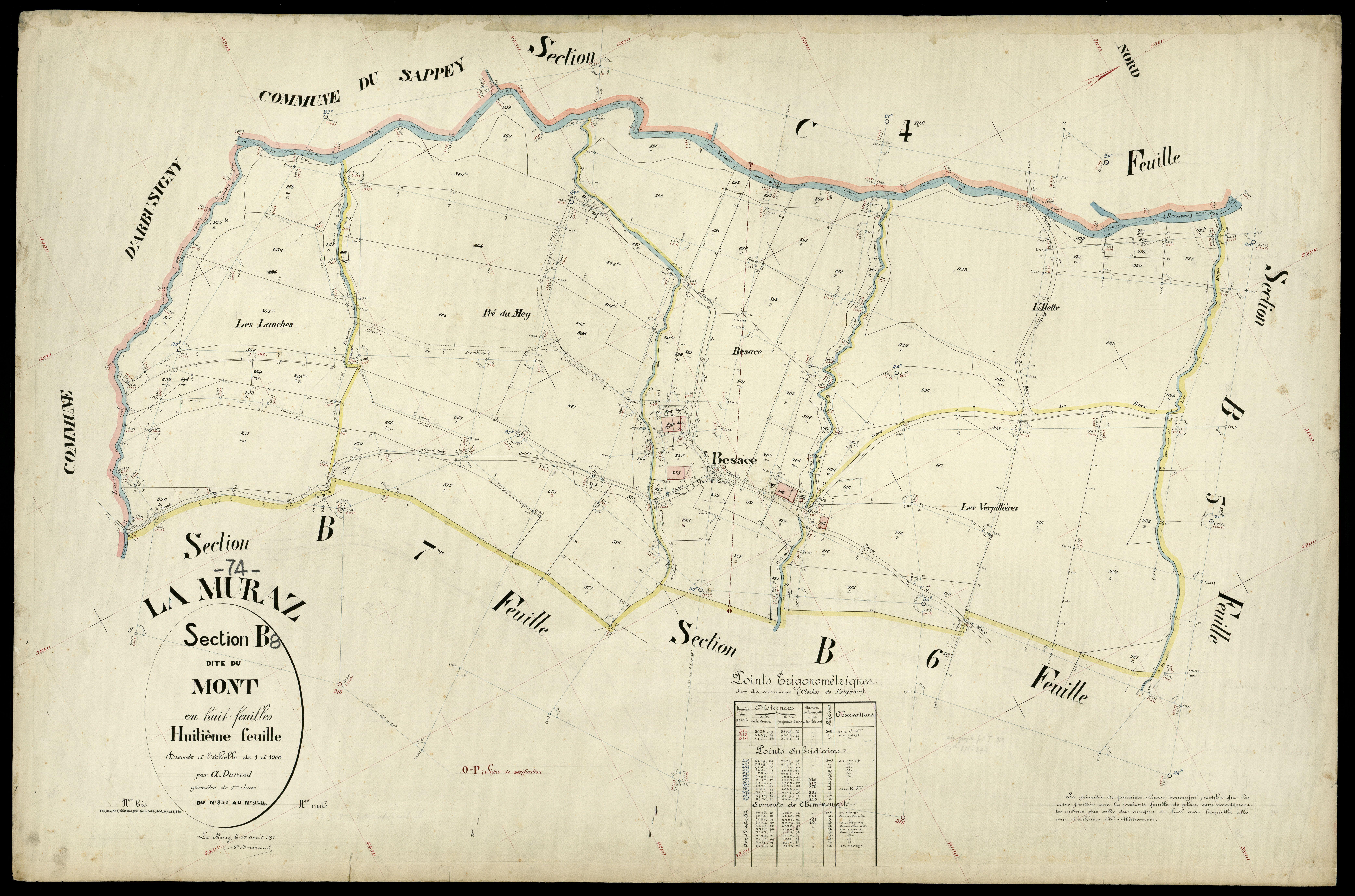 Section C : Le Feu - 1896