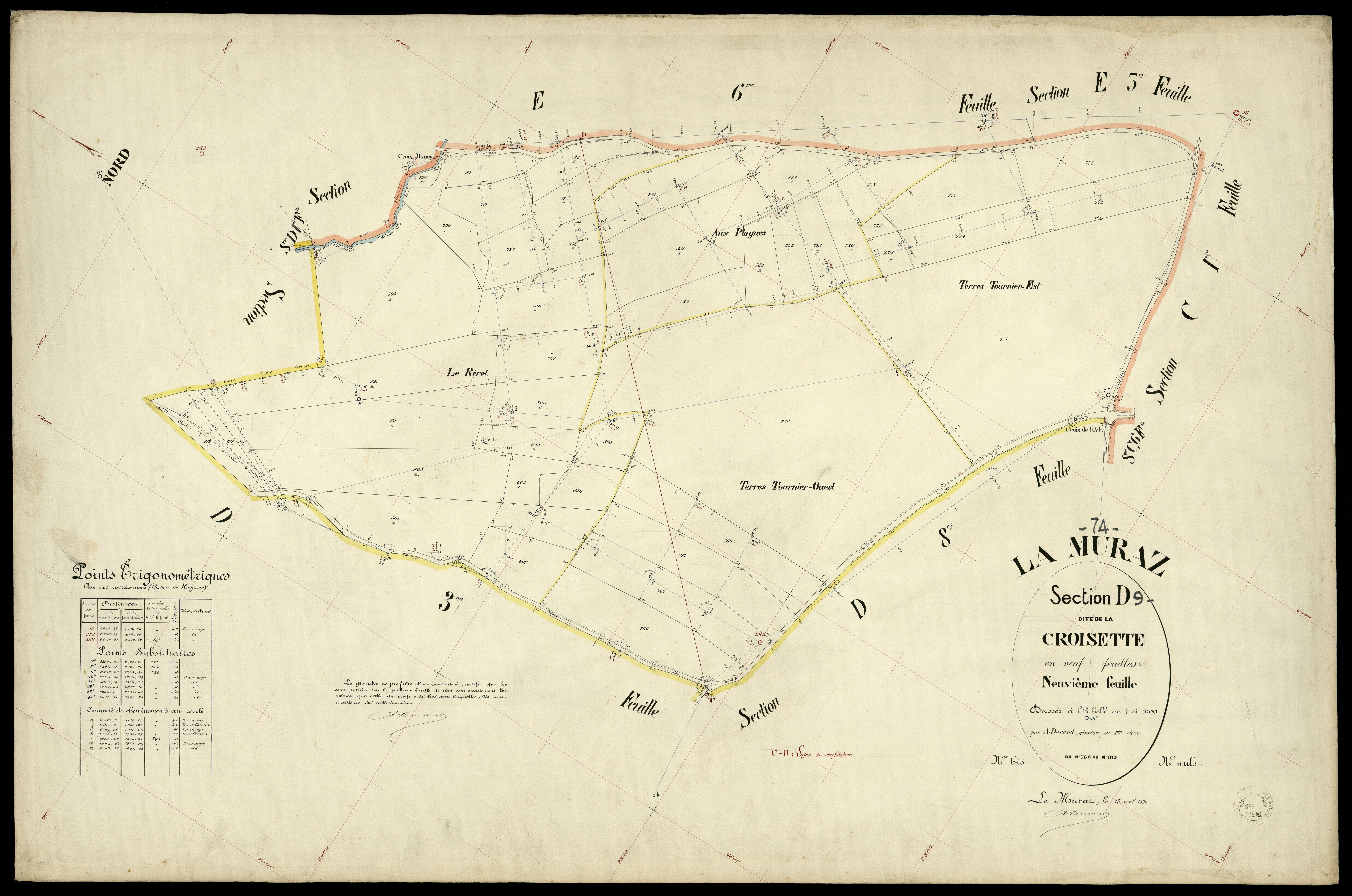 Section E : Chef-lieu - 1896