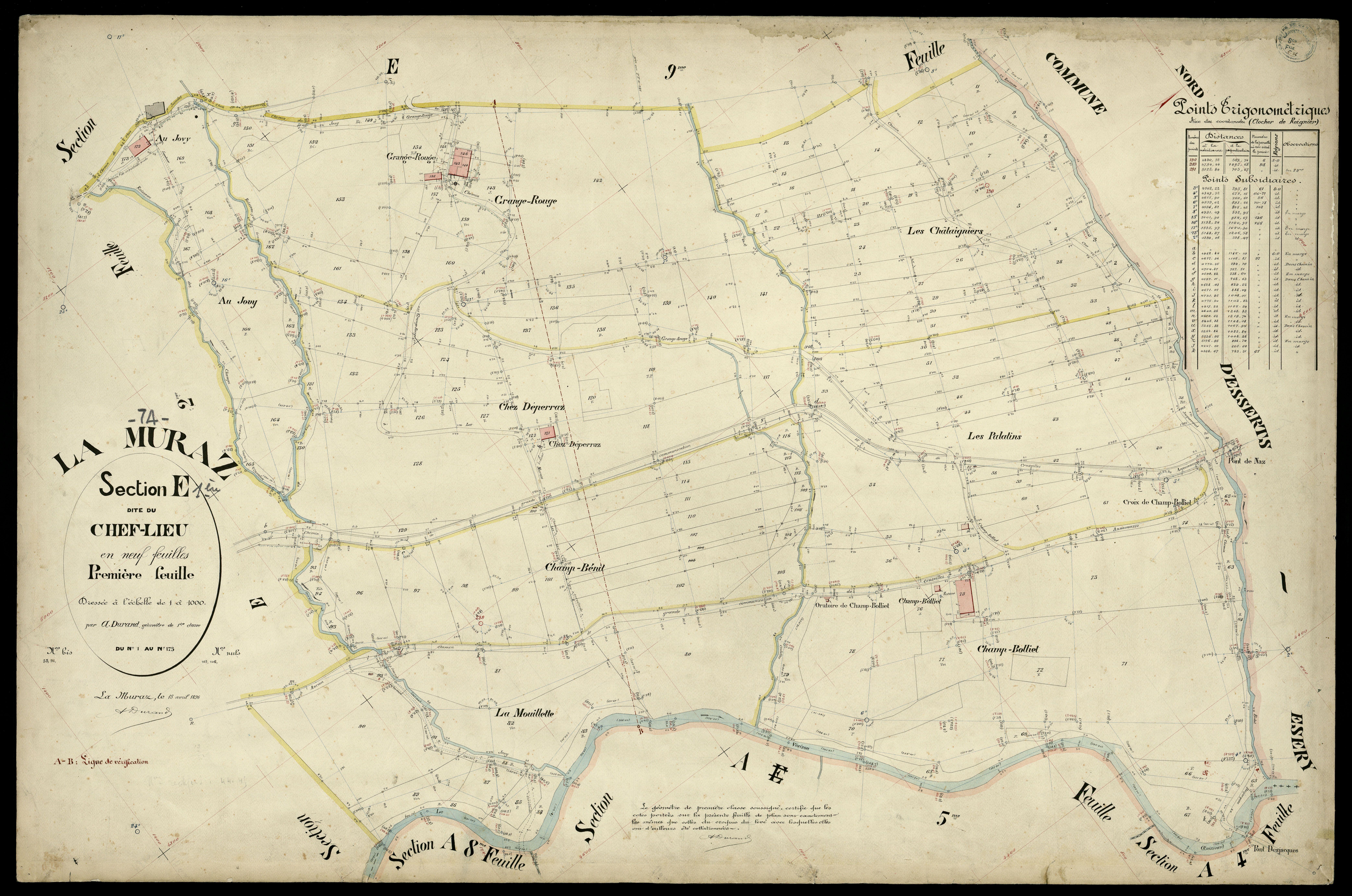 3 P 3 6485 - Feuille n° 2, parcelles n° 174 à 332 - 15 avril 1896