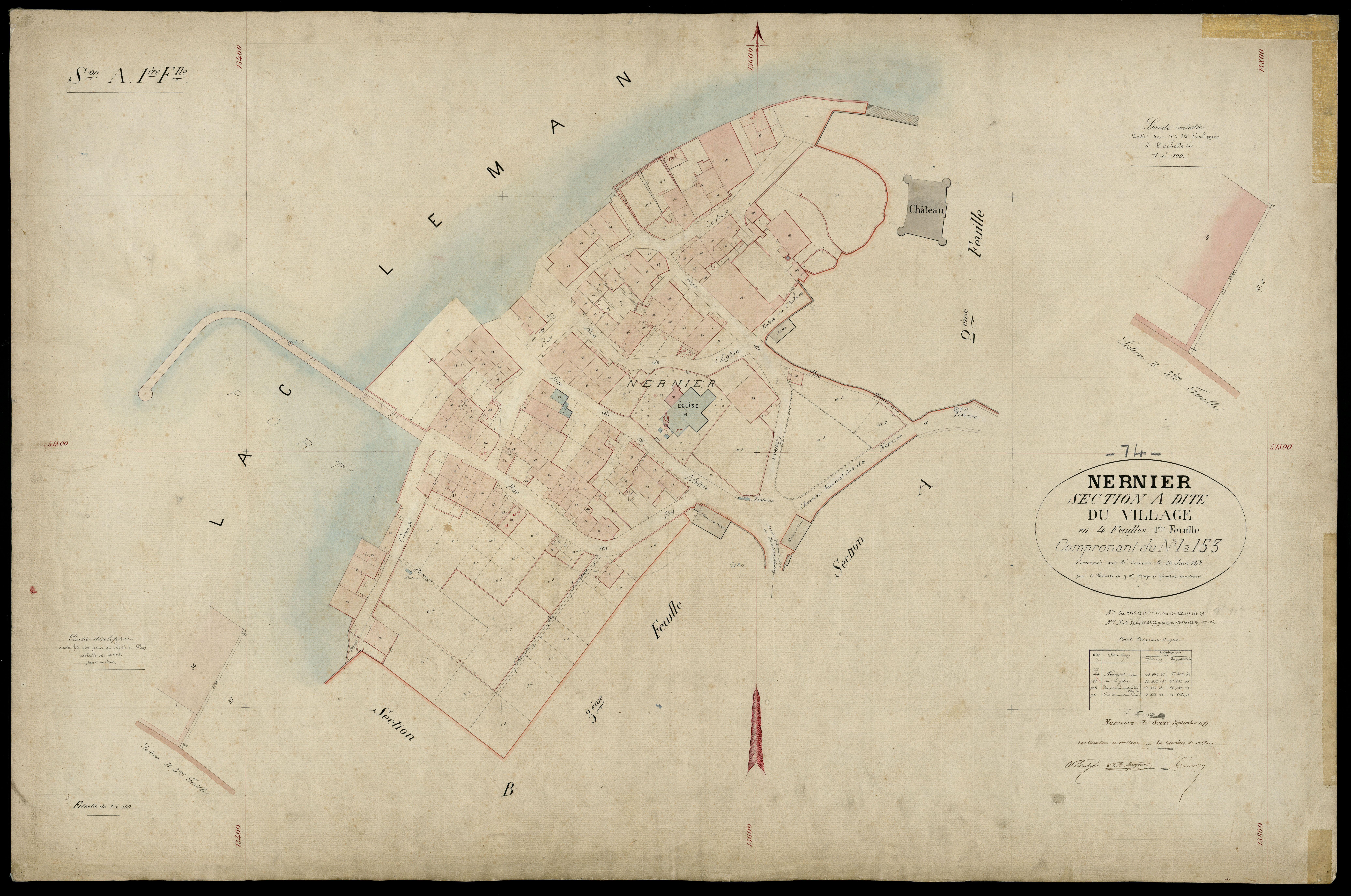 3 P 3 6570 - Feuille n° 2, parcelles n° 154 à 241 - 30 juin 1879