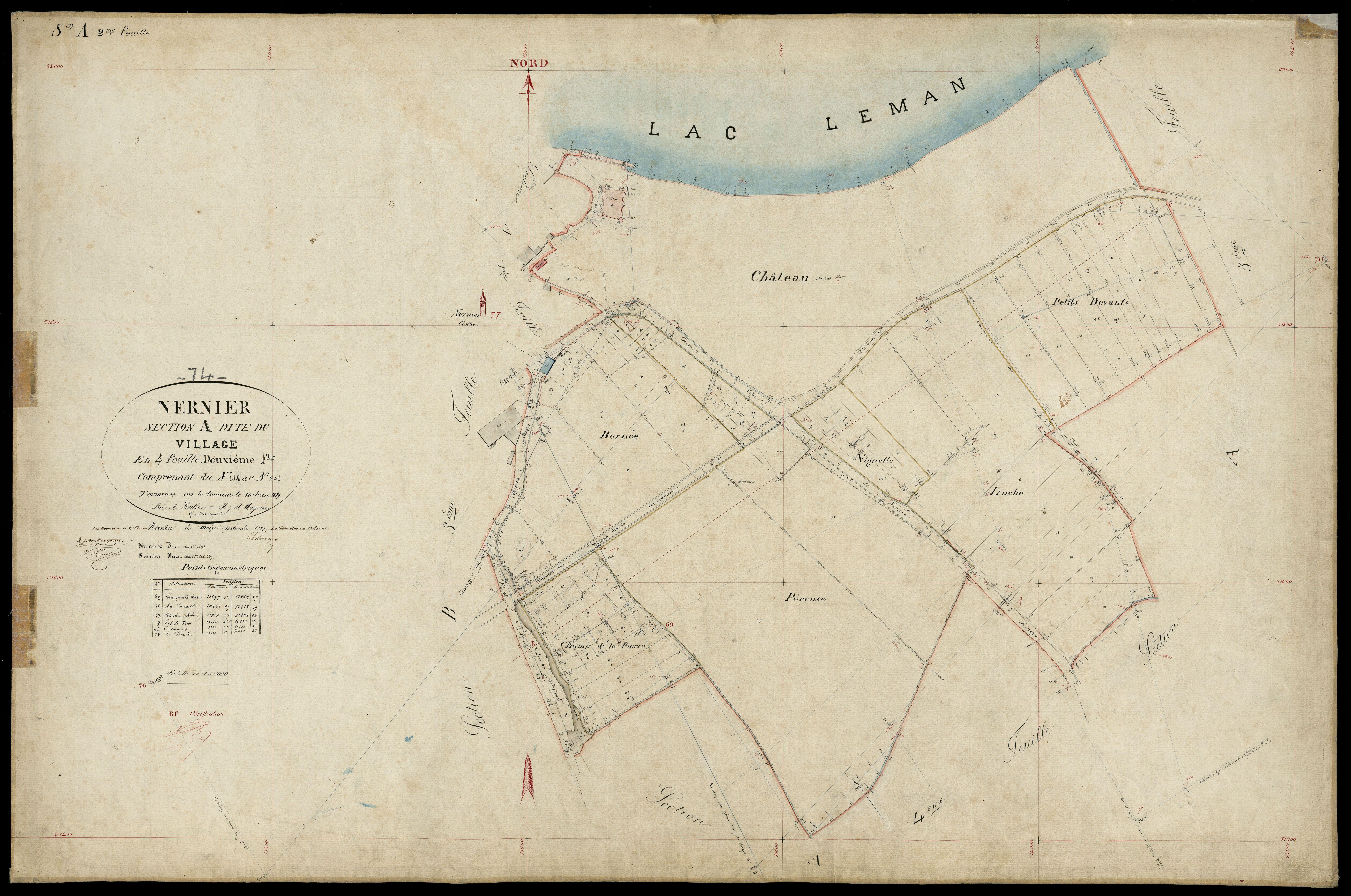 3 P 3 6571 - Feuille n° 3, parcelles n° 242 à 318 - 30 juin 1879