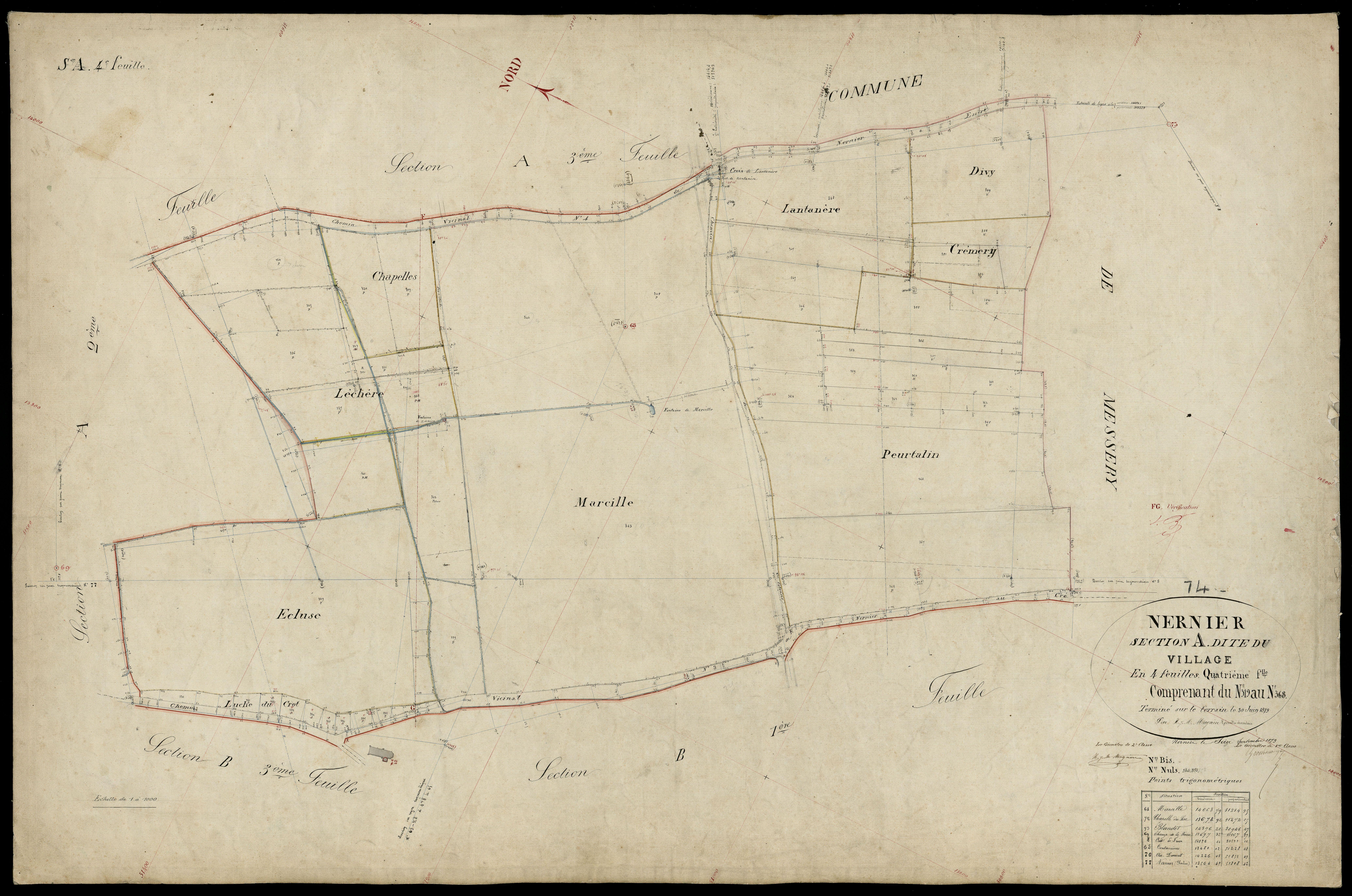 Section B : La Chapelle - 1879