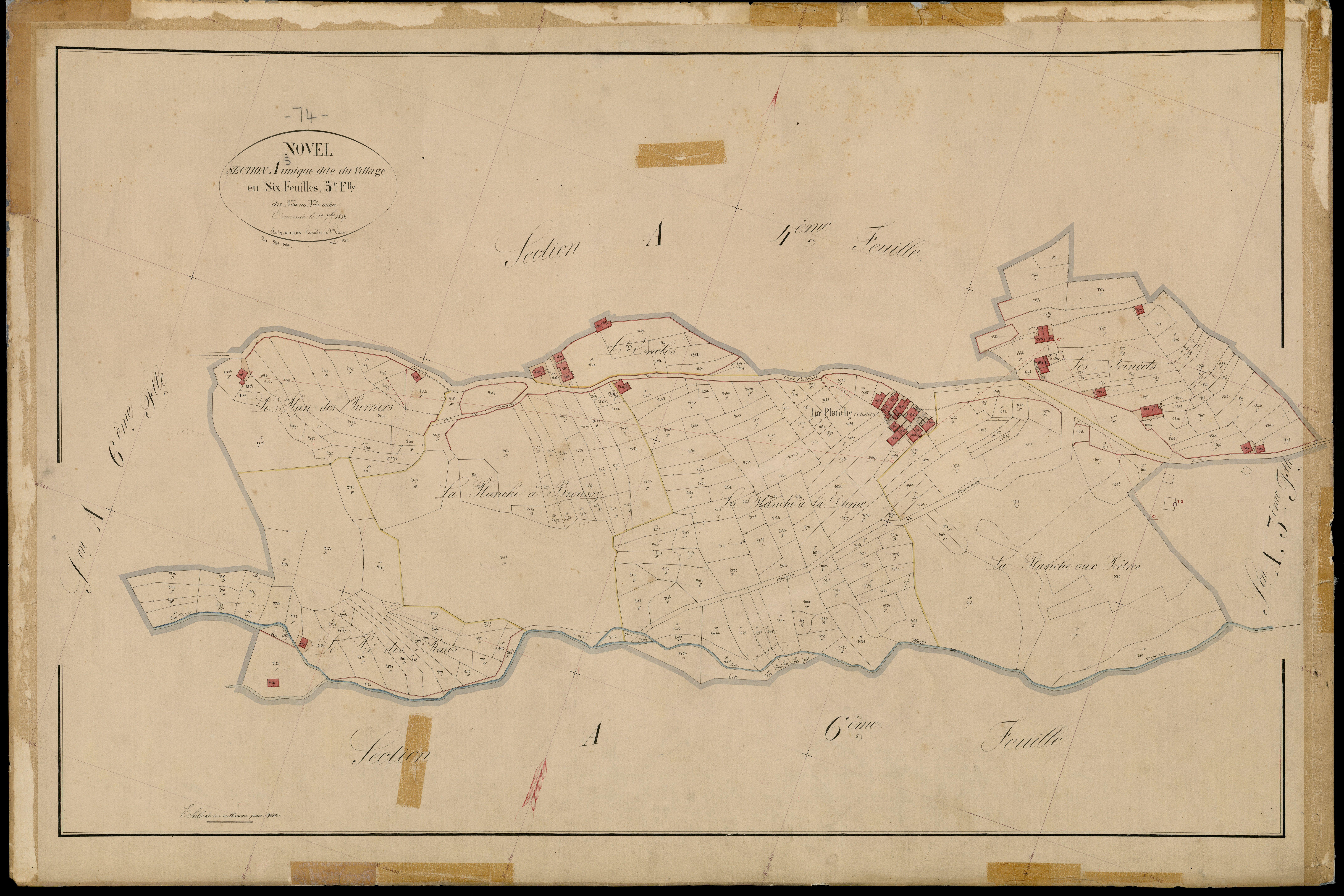3 P 3 6600 - Feuille n° 6, parcelles n° 2146 à 2205 - 1er septembre 1867