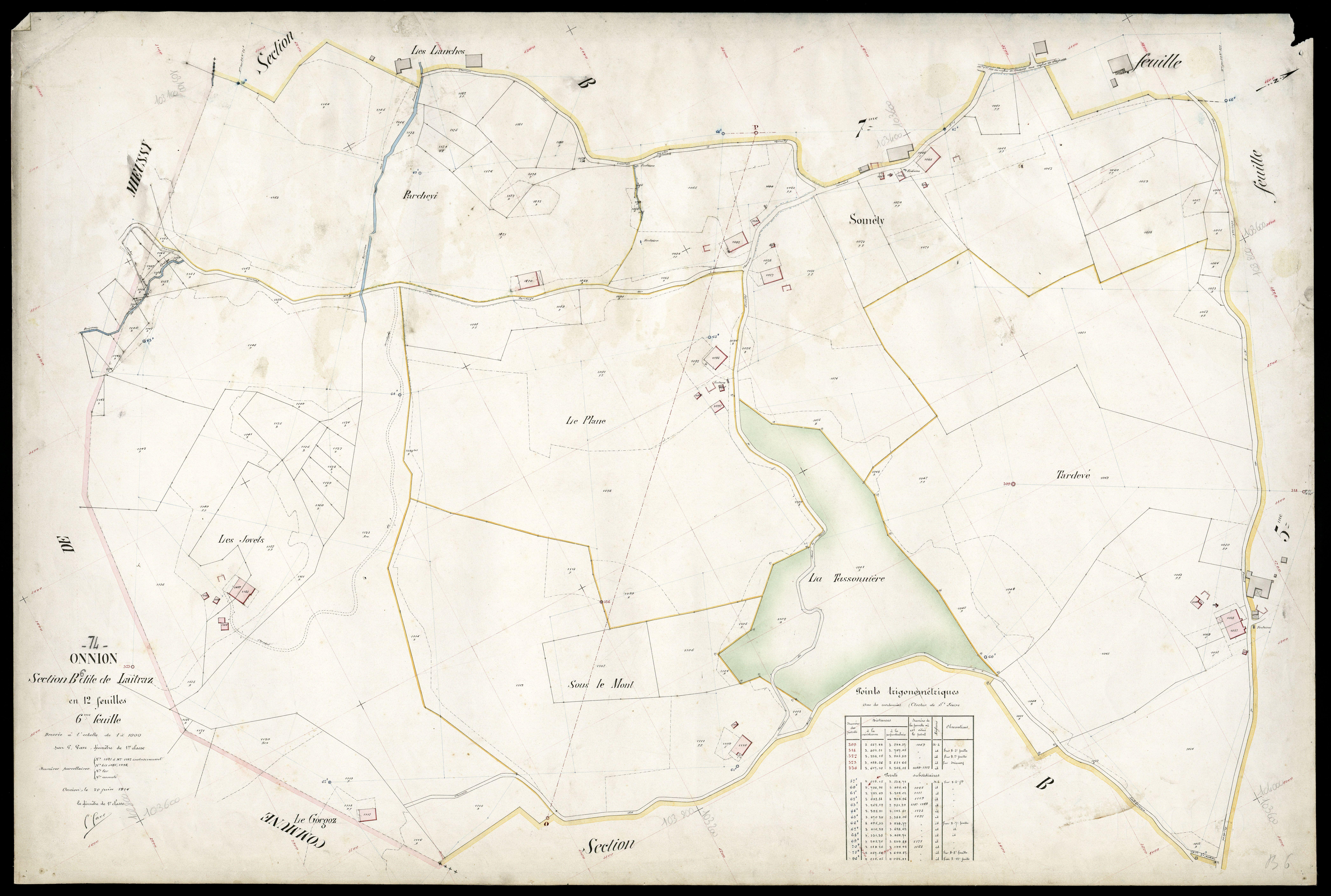 3 P 3 6649 - Feuille n° 7, parcelles n° 1183 à 1365 - 20 juin 1914