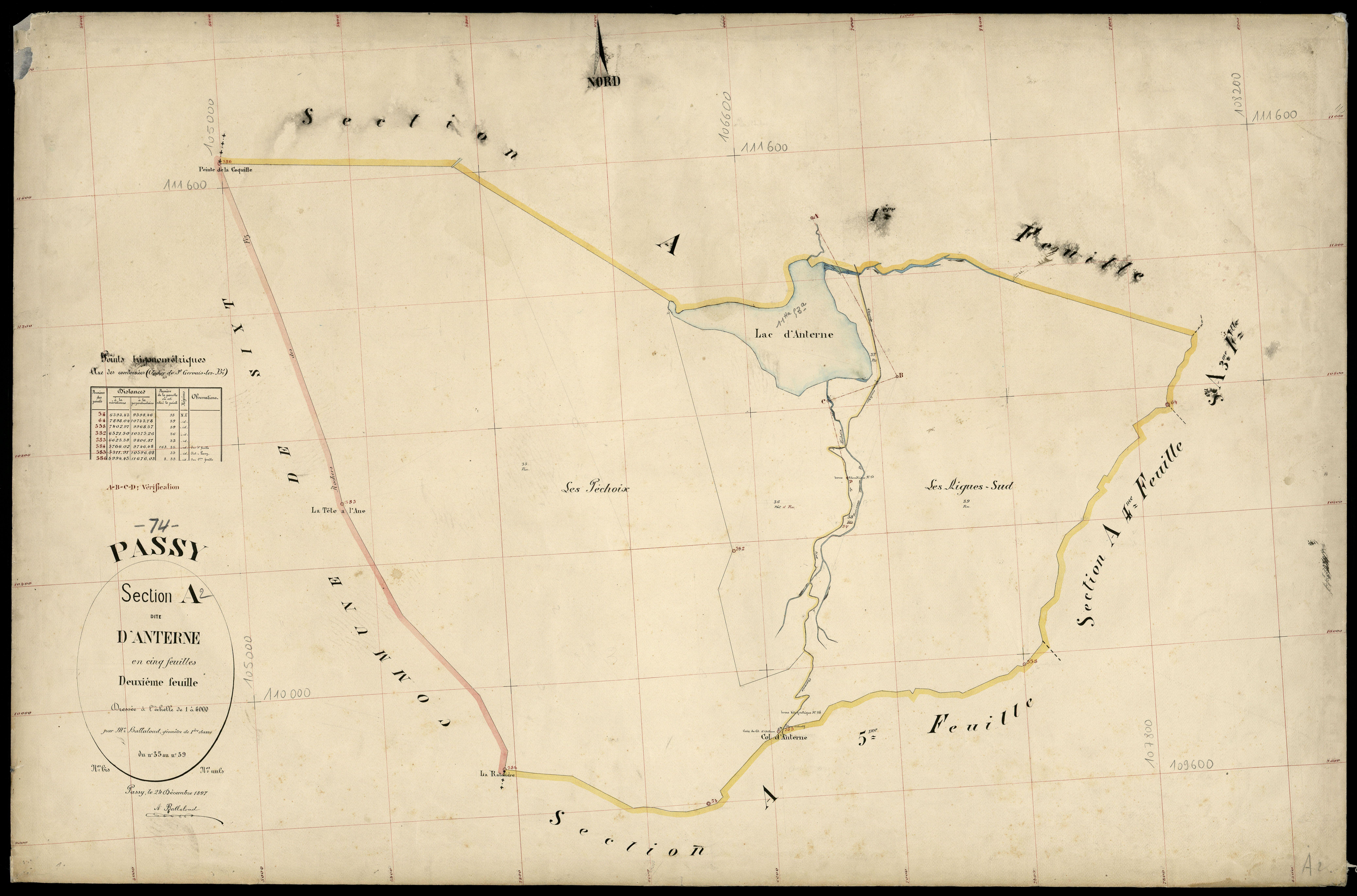 3 P 3 6681 - Feuille n° 3, parcelles n° 40 à 75 - 24 décembre 1897