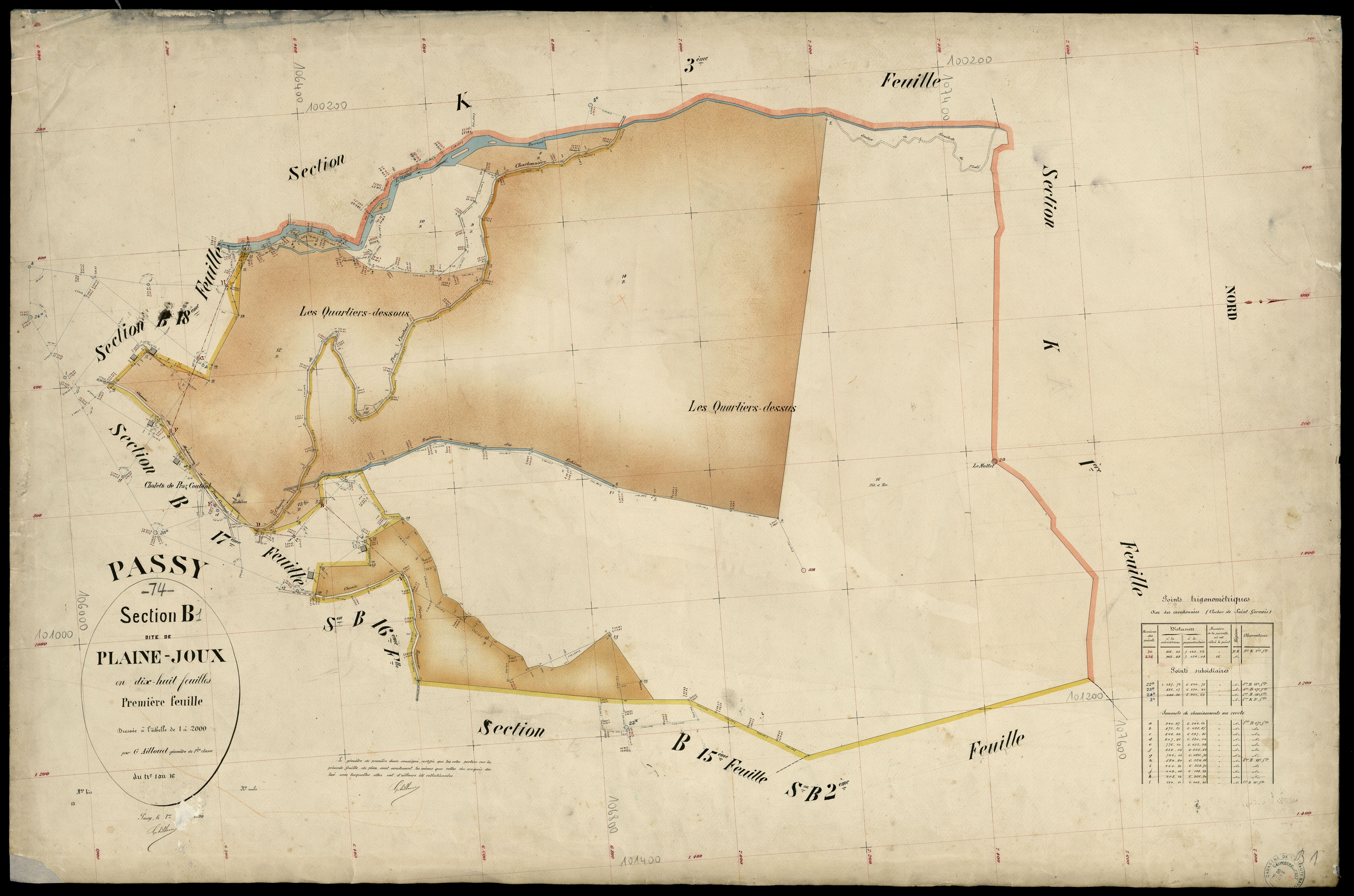 3 P 3 6685 - Feuille n° 2, parcelles n° 17 à 18ter - 1er mars 1899
