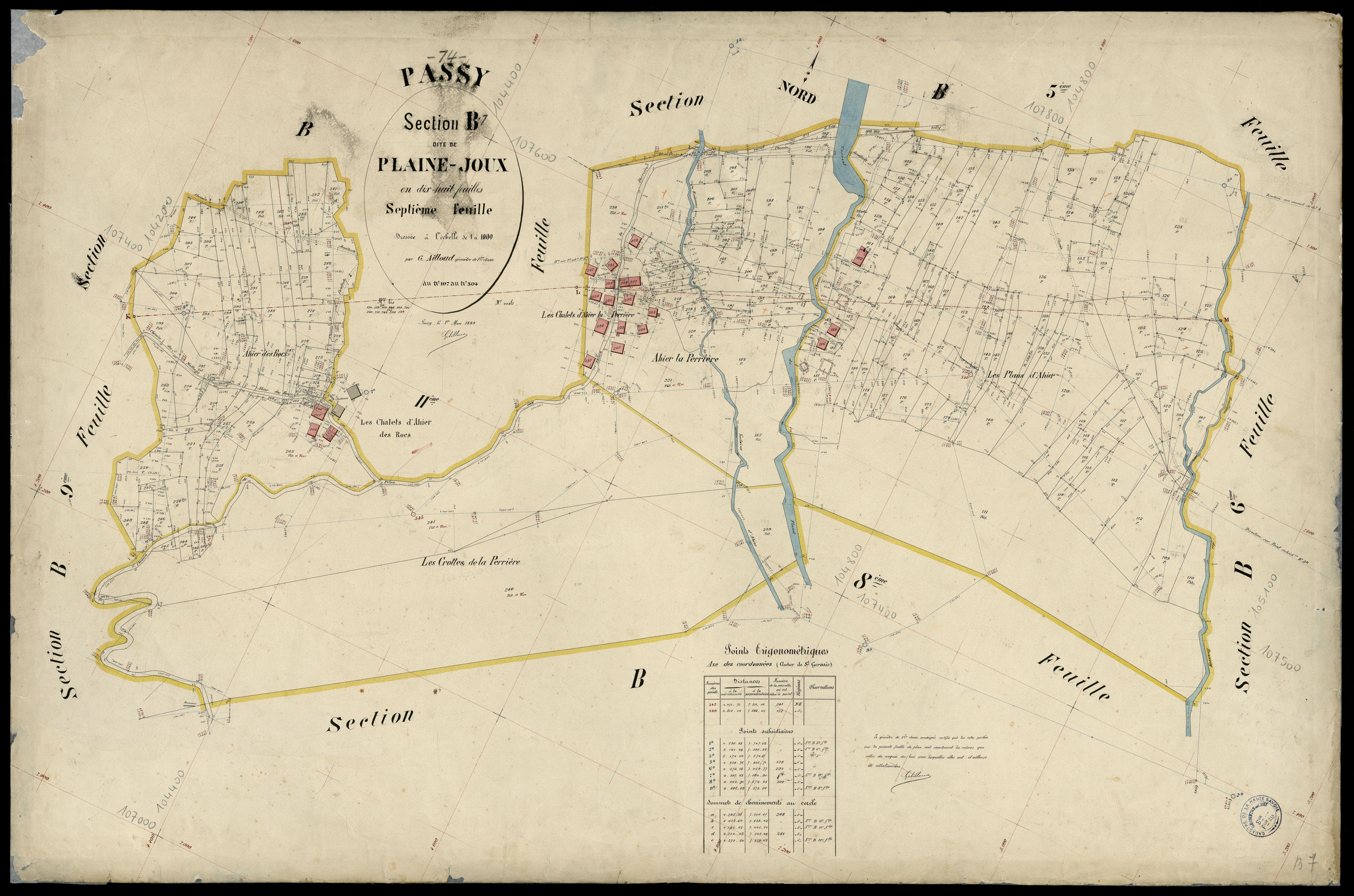 3 P 3 6691 - Feuille n° 8, parcelles n° 305 à 499 - 1er mars 1899