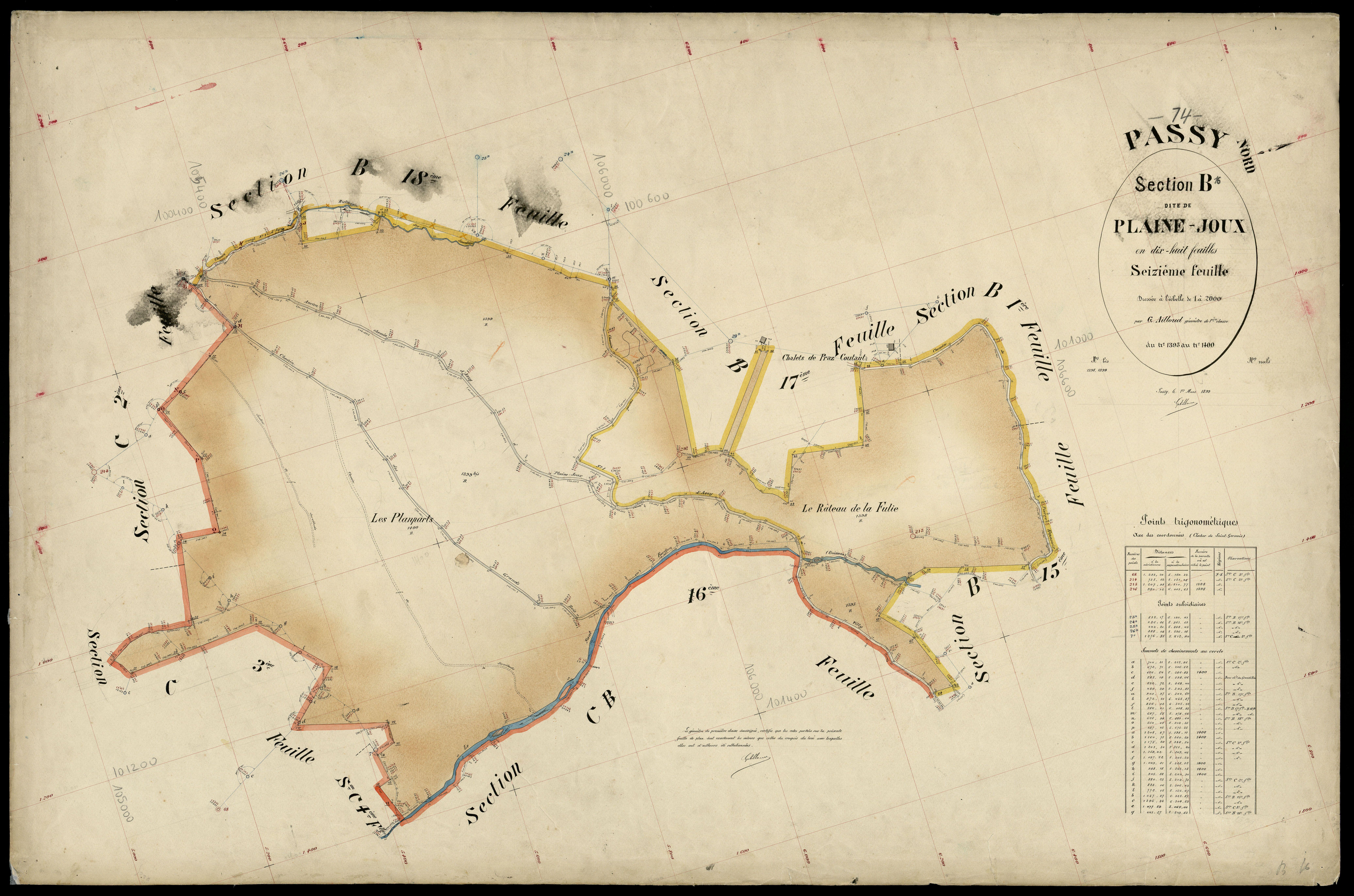 3 P 3 6700 - Feuille n° 17, parcelles n° 1401 à 1462 - 1er mars 1899