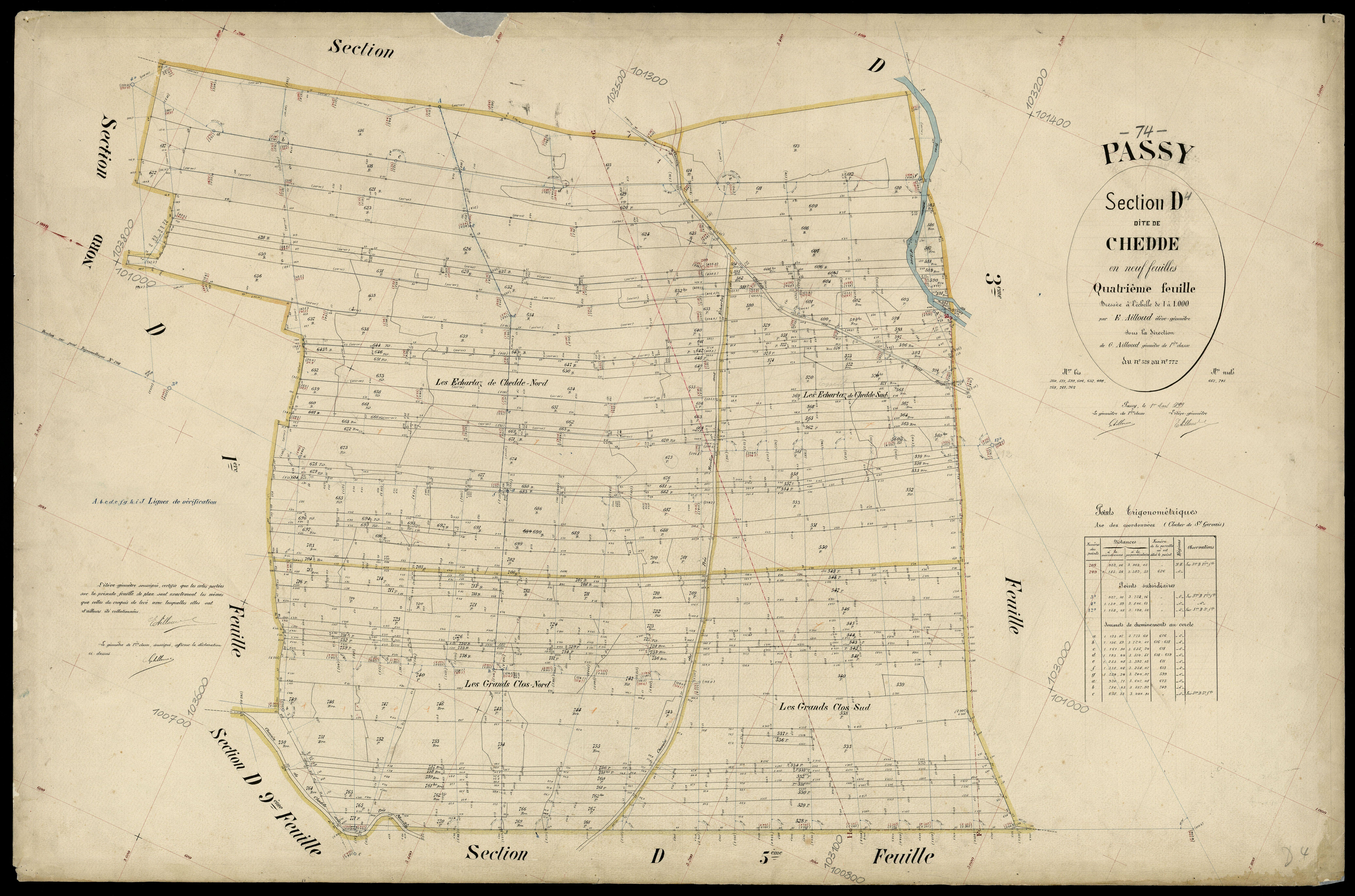3 P 3 6716 - Feuille n° 5, parcelles n° 773 à 993 - 1er mars 1899