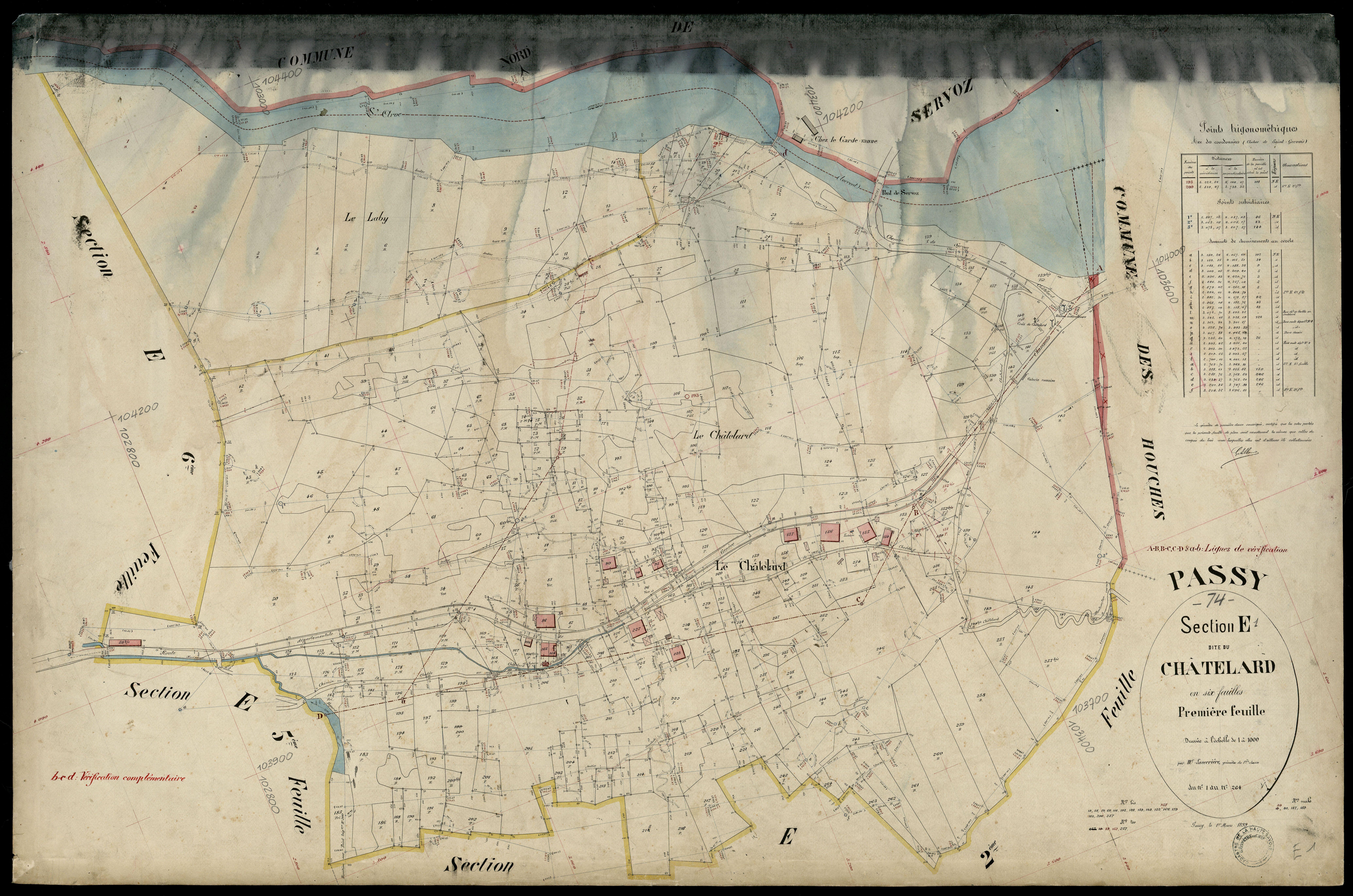 3 P 3 6722 - Feuille n° 2, parcelles n° 265 à 463 - 1er mars 1899