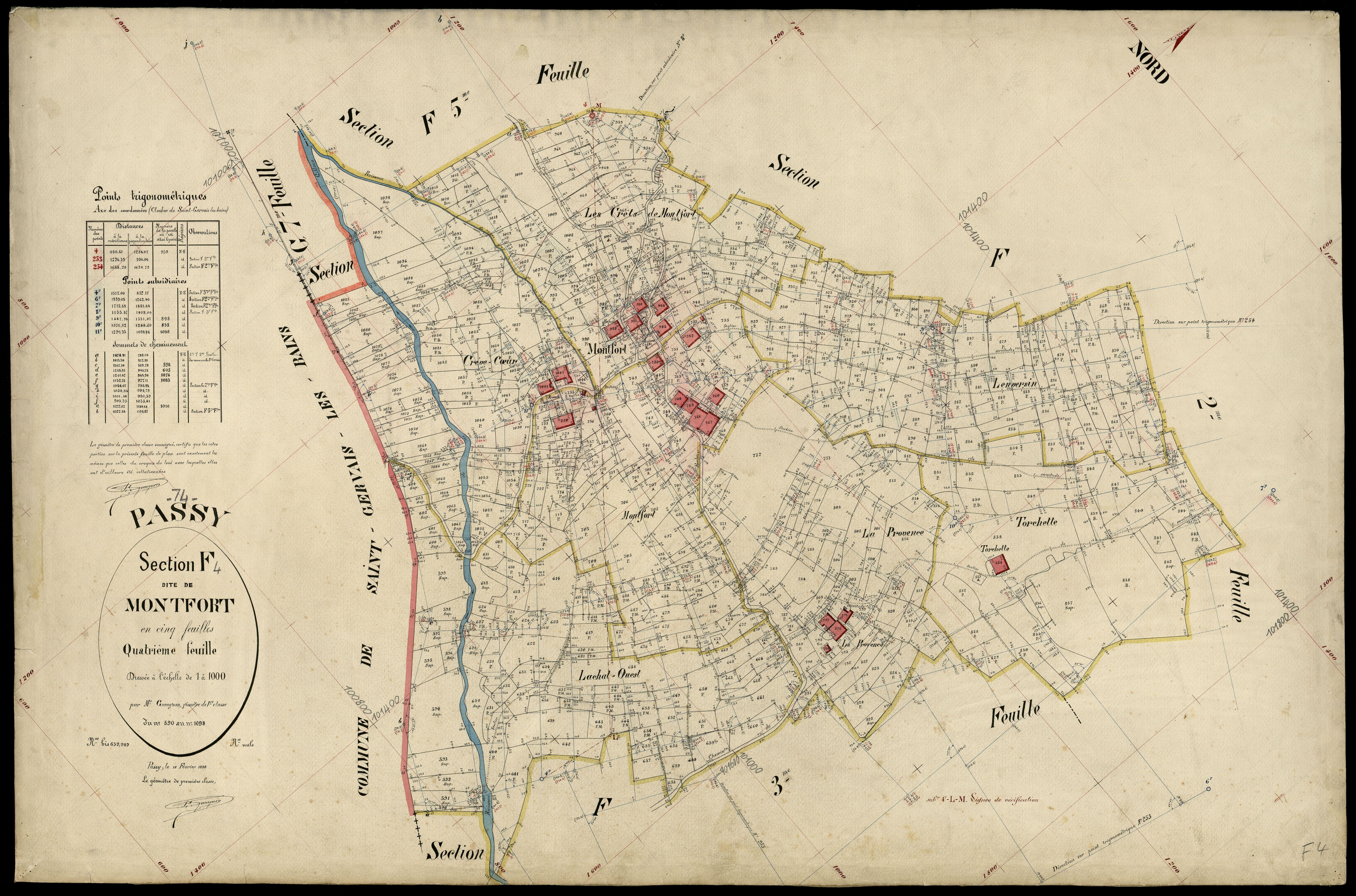 3 P 3 6731 - Feuille n° 5, parcelles n° 1099 à 1198 - 15 février 1898