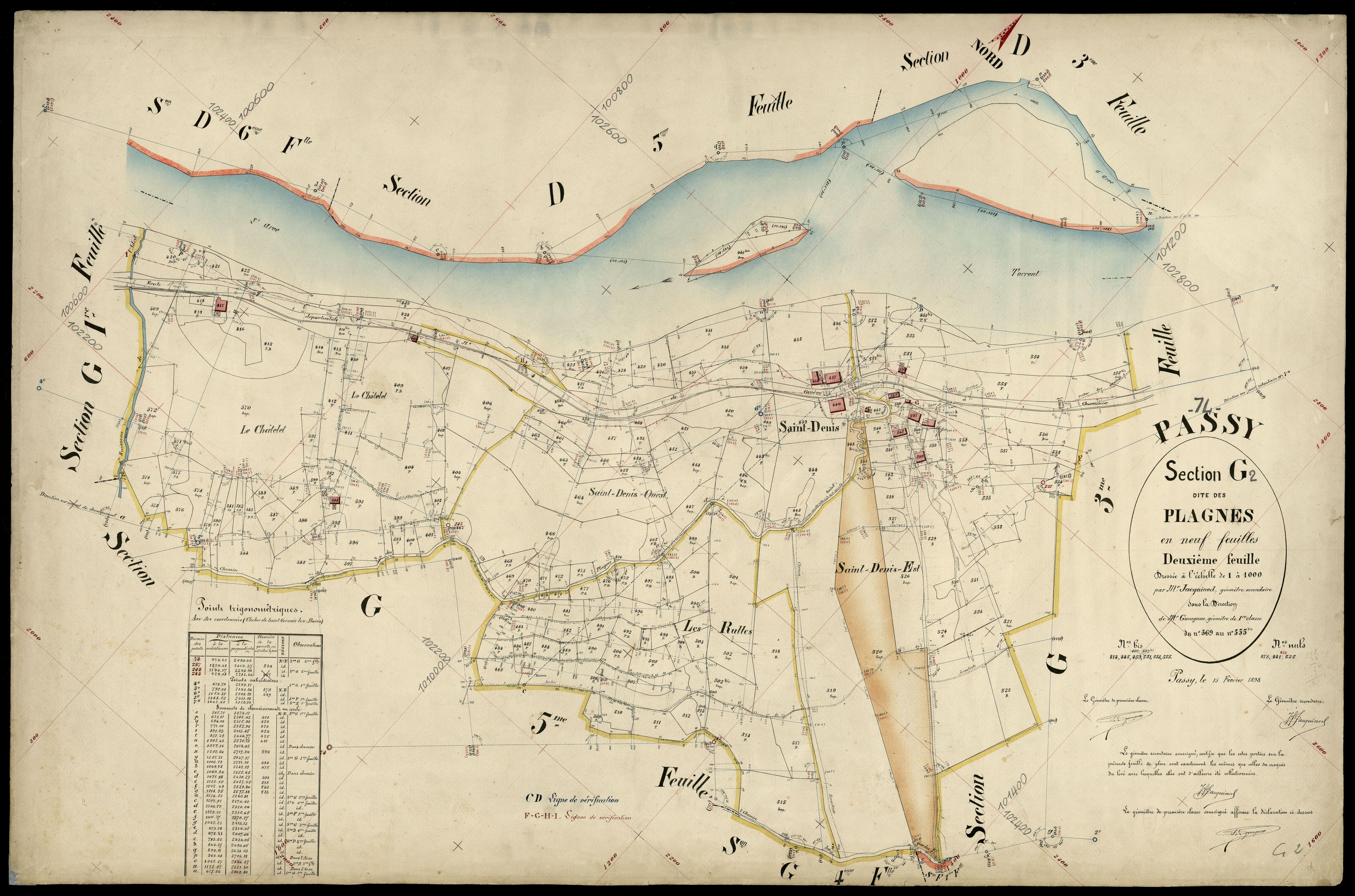 3 P 3 6734 - Feuille n° 3, parcelles n° 556 à 582 - 15 février 1898