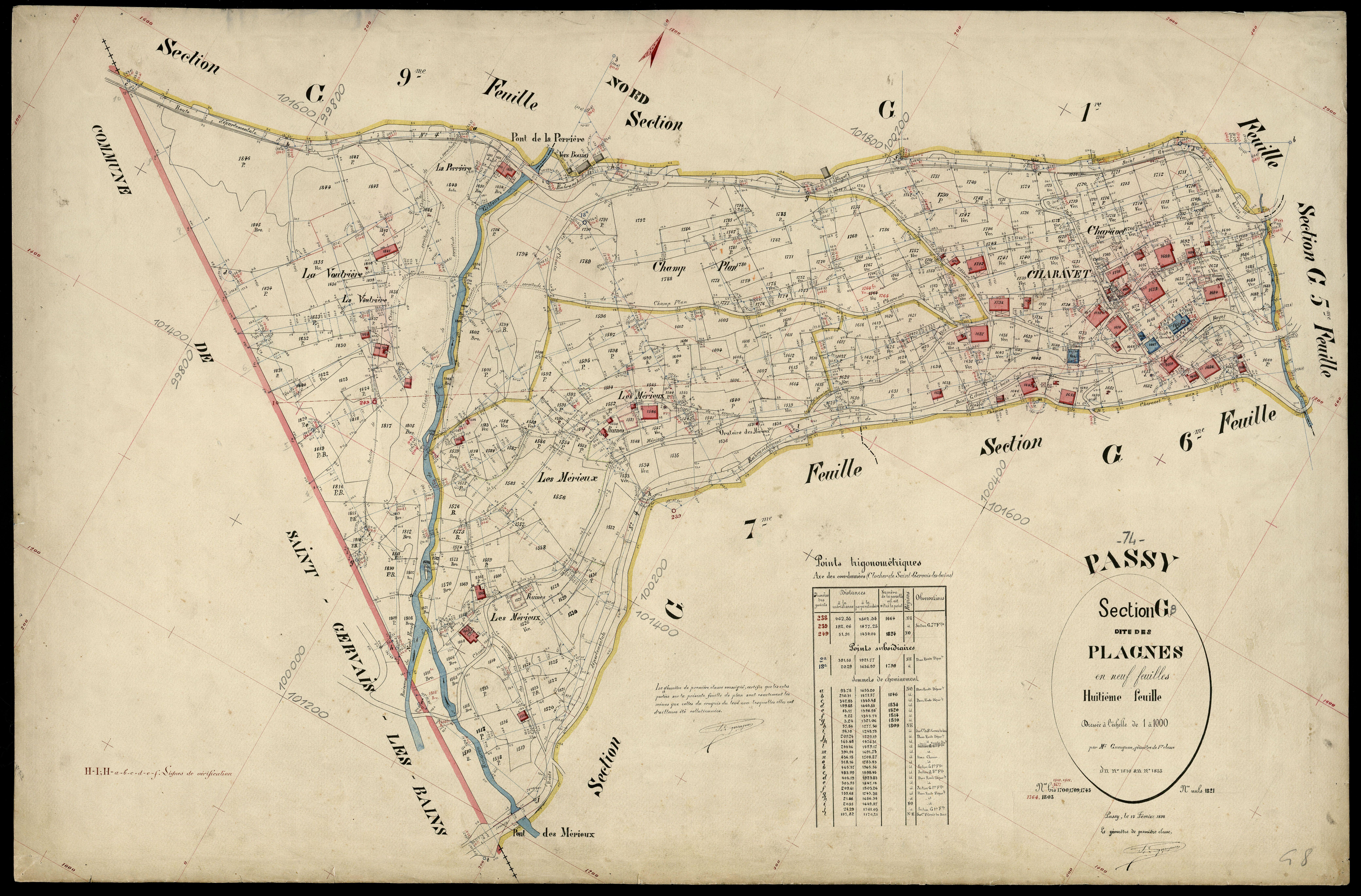 3 P 3 6740 - Feuille n° 9, parcelles n° 1856 à 2113 - 15 février 1898