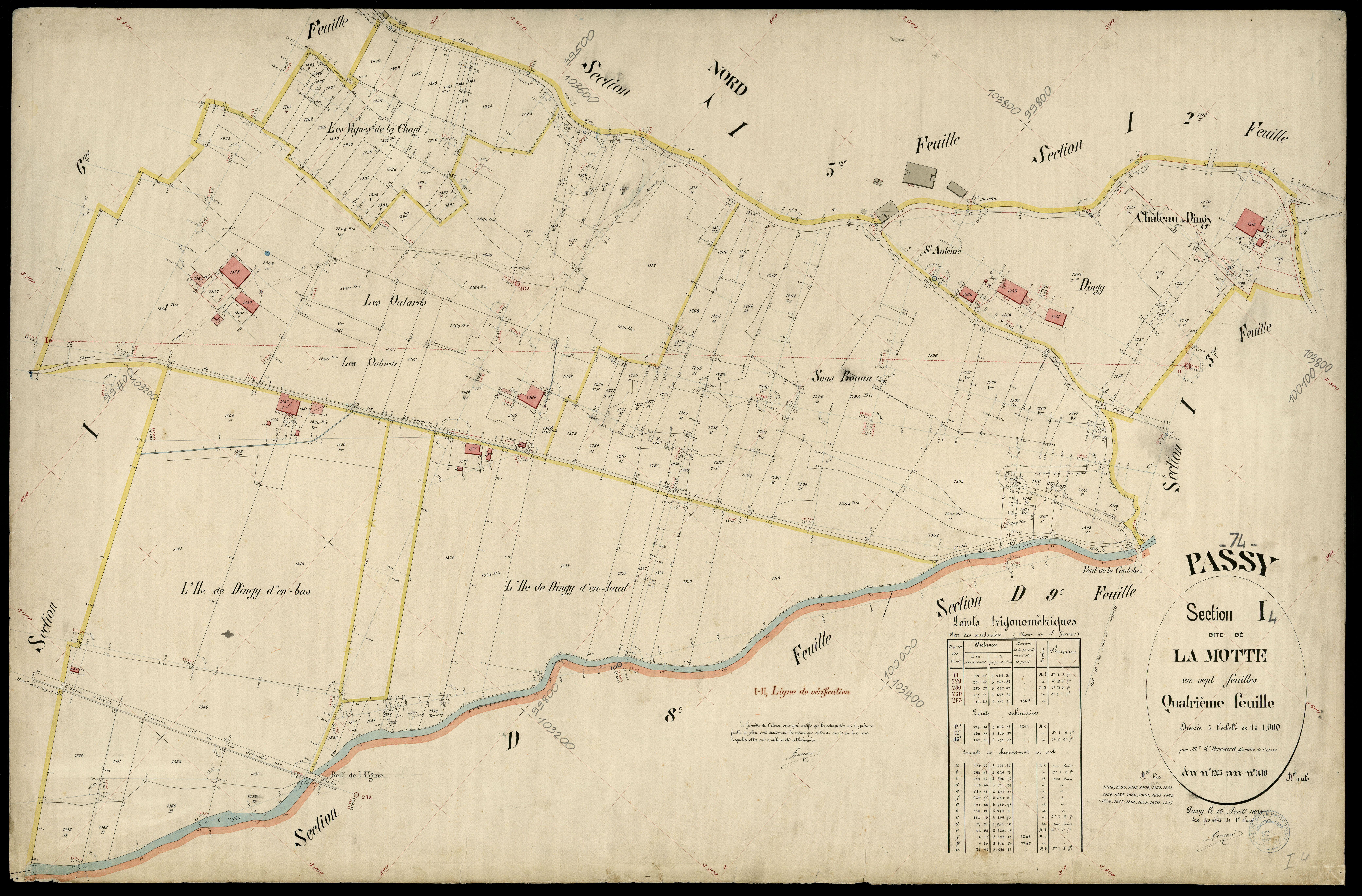 3 P 3 6751 - Feuille n° 5, parcelles n° 1411 à 1551 - 15 avril 1898