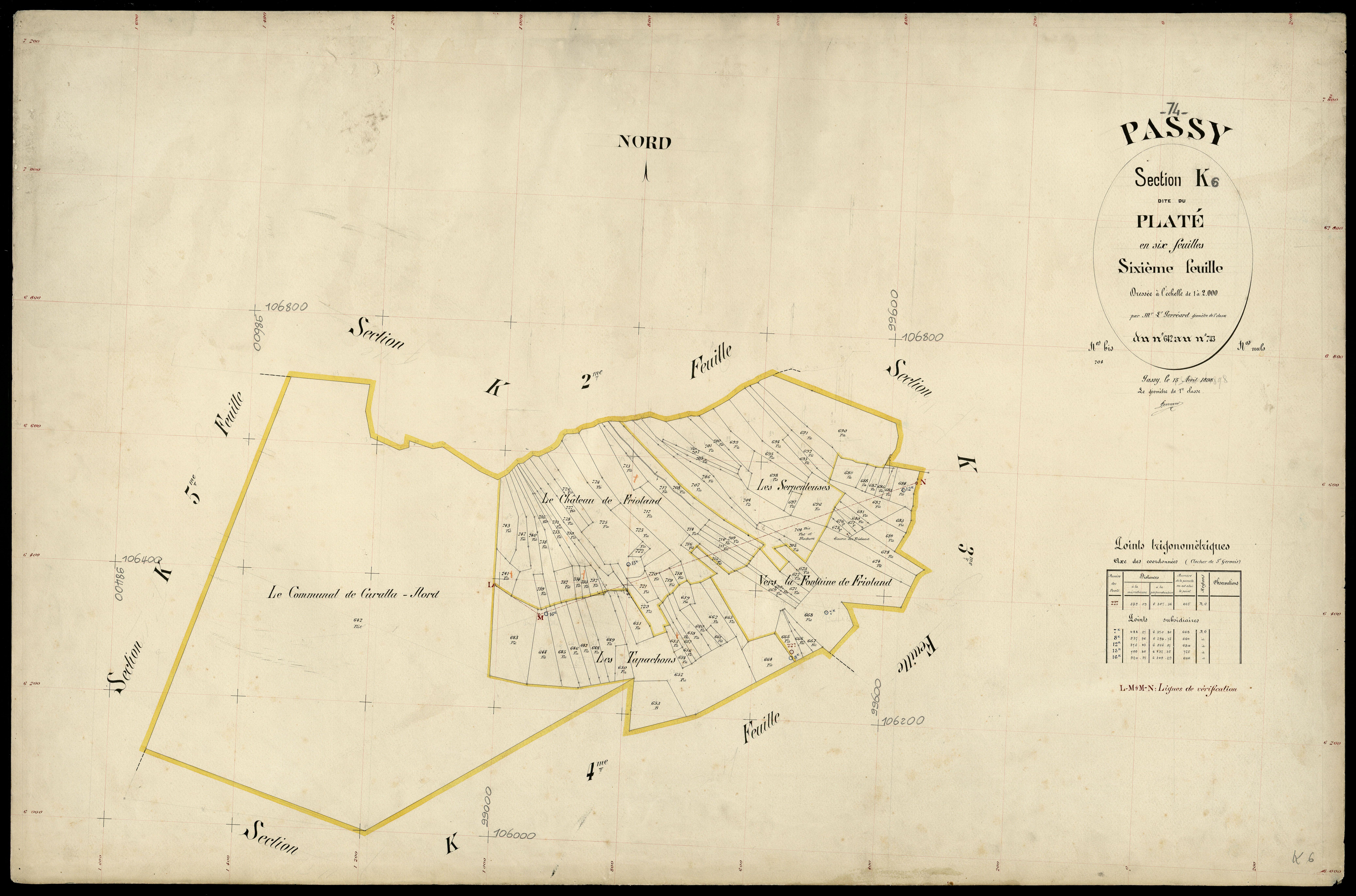 Section L : Lachat - 1898