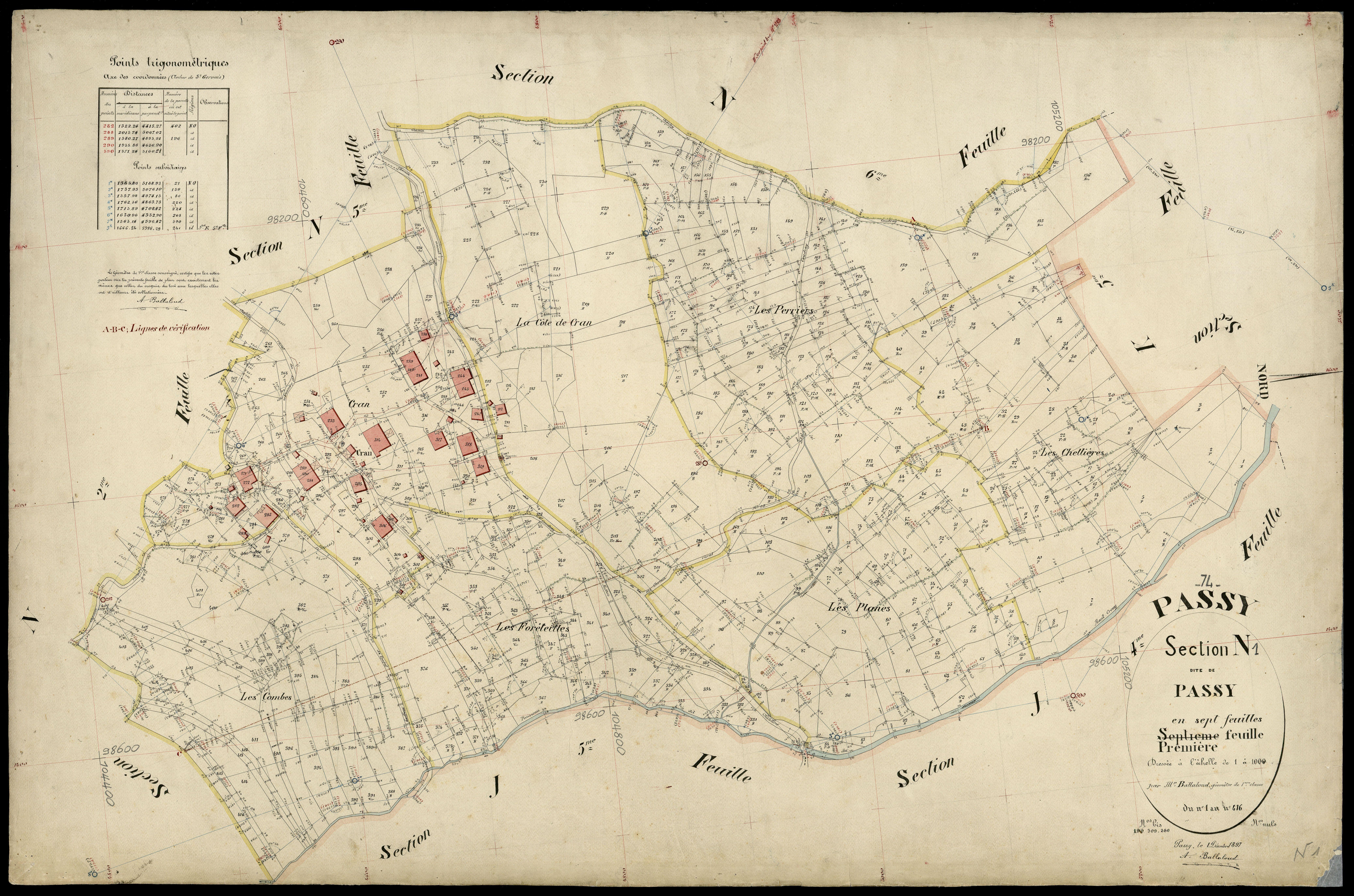 3 P 3 6777 - Feuille n° 2, parcelles n° 417 à 714 - 15 avril 1898
