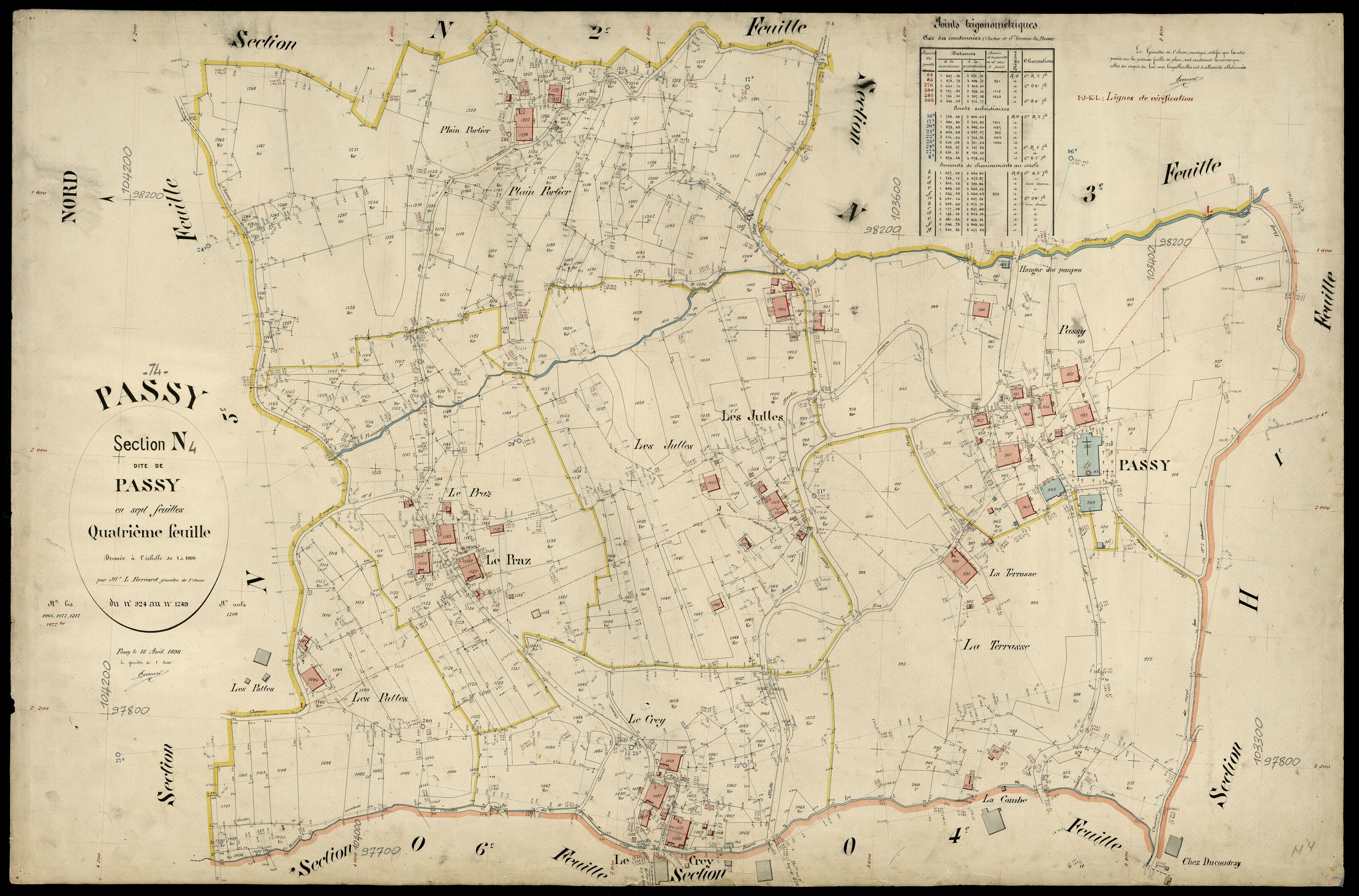 3 P 3 6780 - Feuille n° 5, parcelles n° 1250 à 1584 - 15 avril 1898