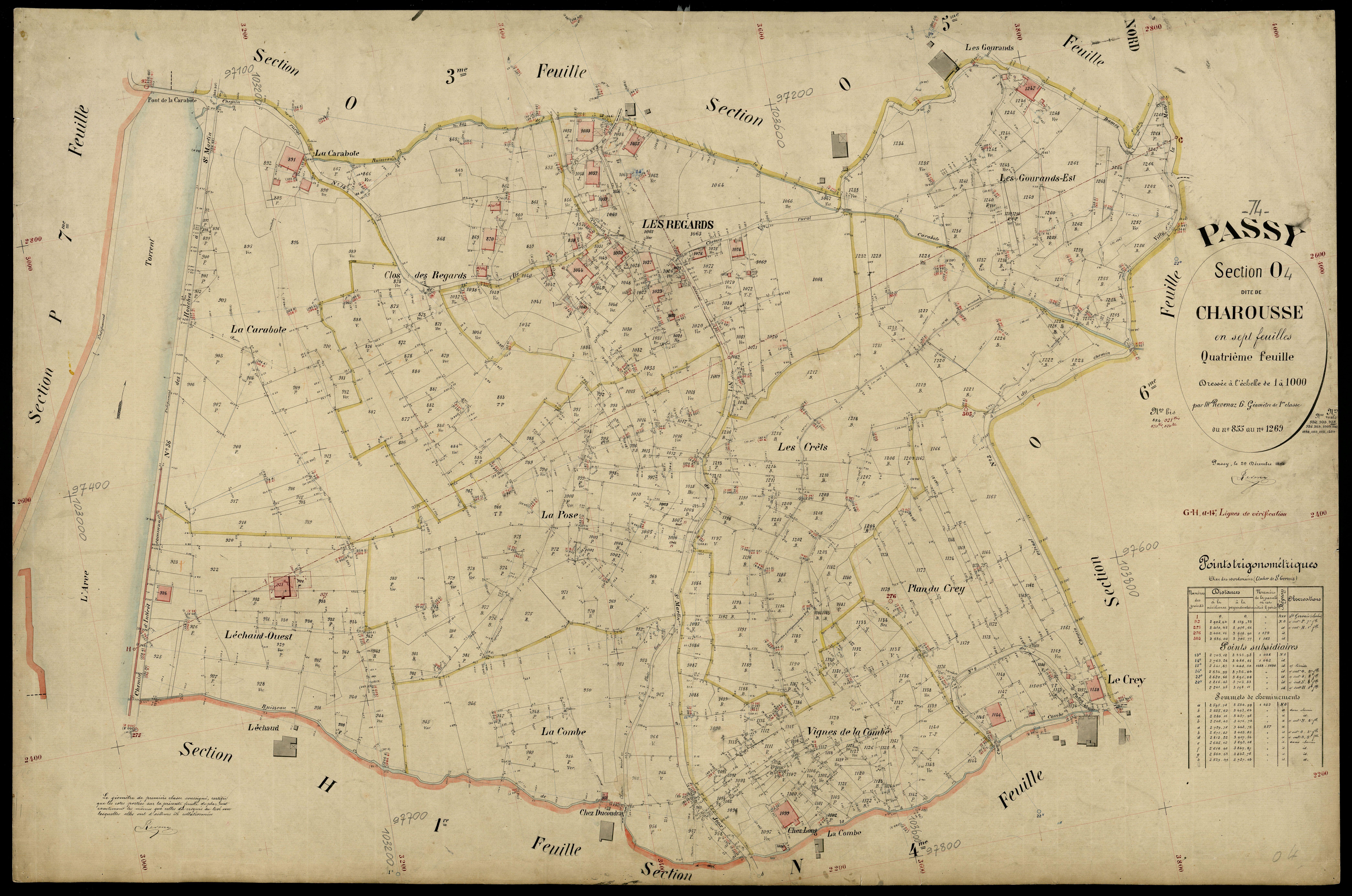 3 P 3 6787 - Feuille n° 5, parcelles n° 1270 à 1657 - 20 décembre 1898