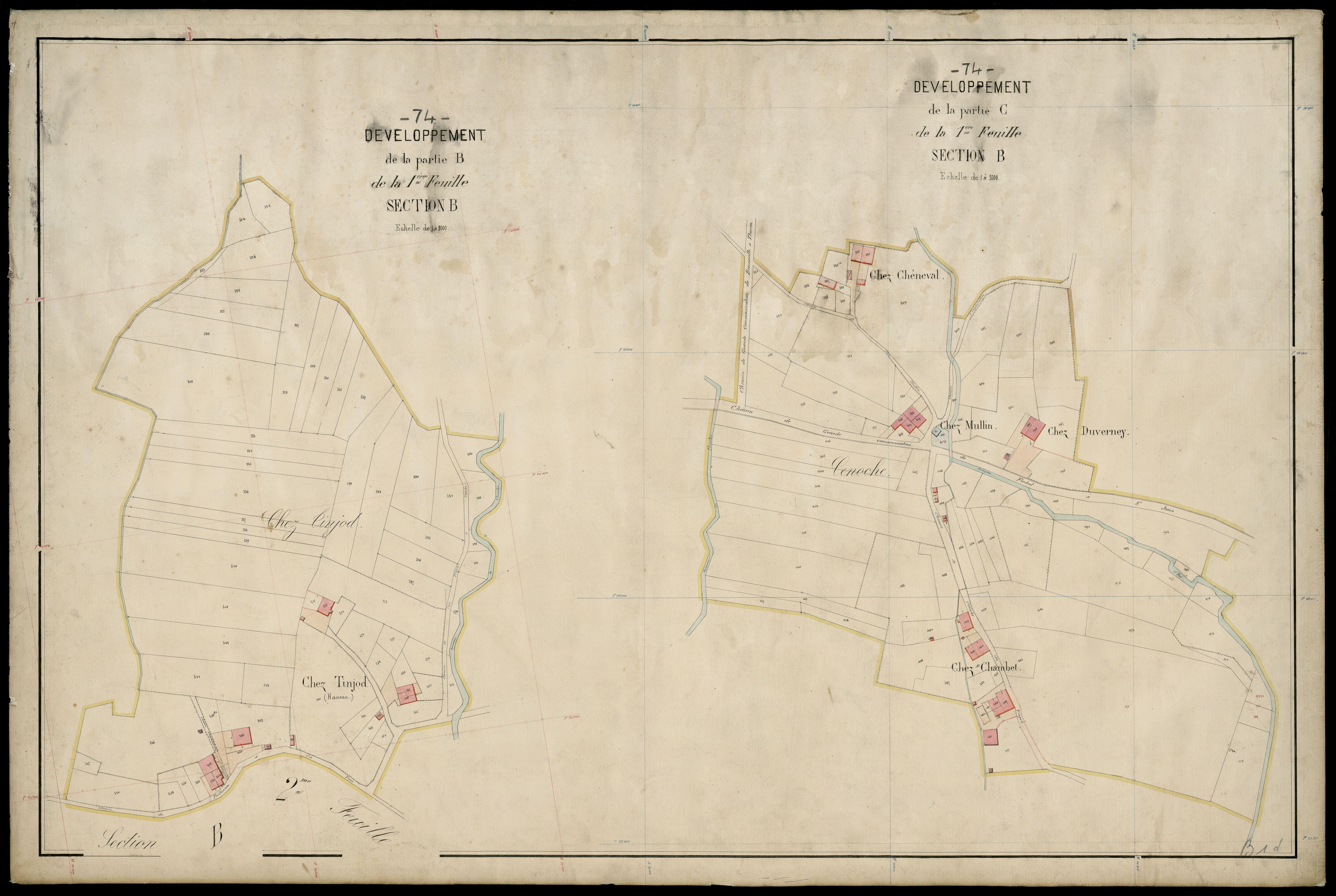 3 P 3 6808 - Feuille n° 2, parcelles n° 699 à 1299 -