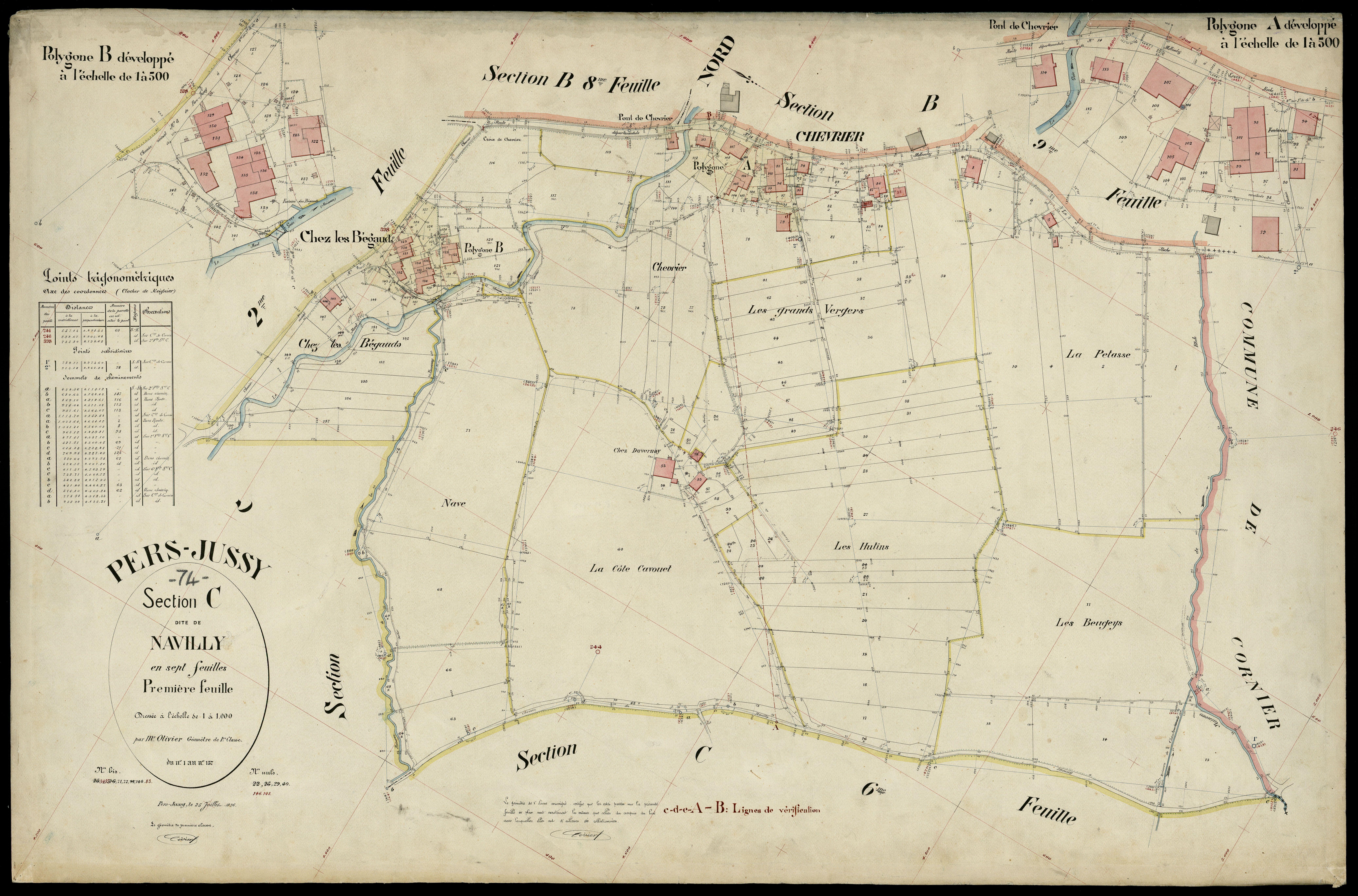 3 P 3 6845 - Feuille n° 2, parcelles n° 158 à 320 - 25 juillet 1896