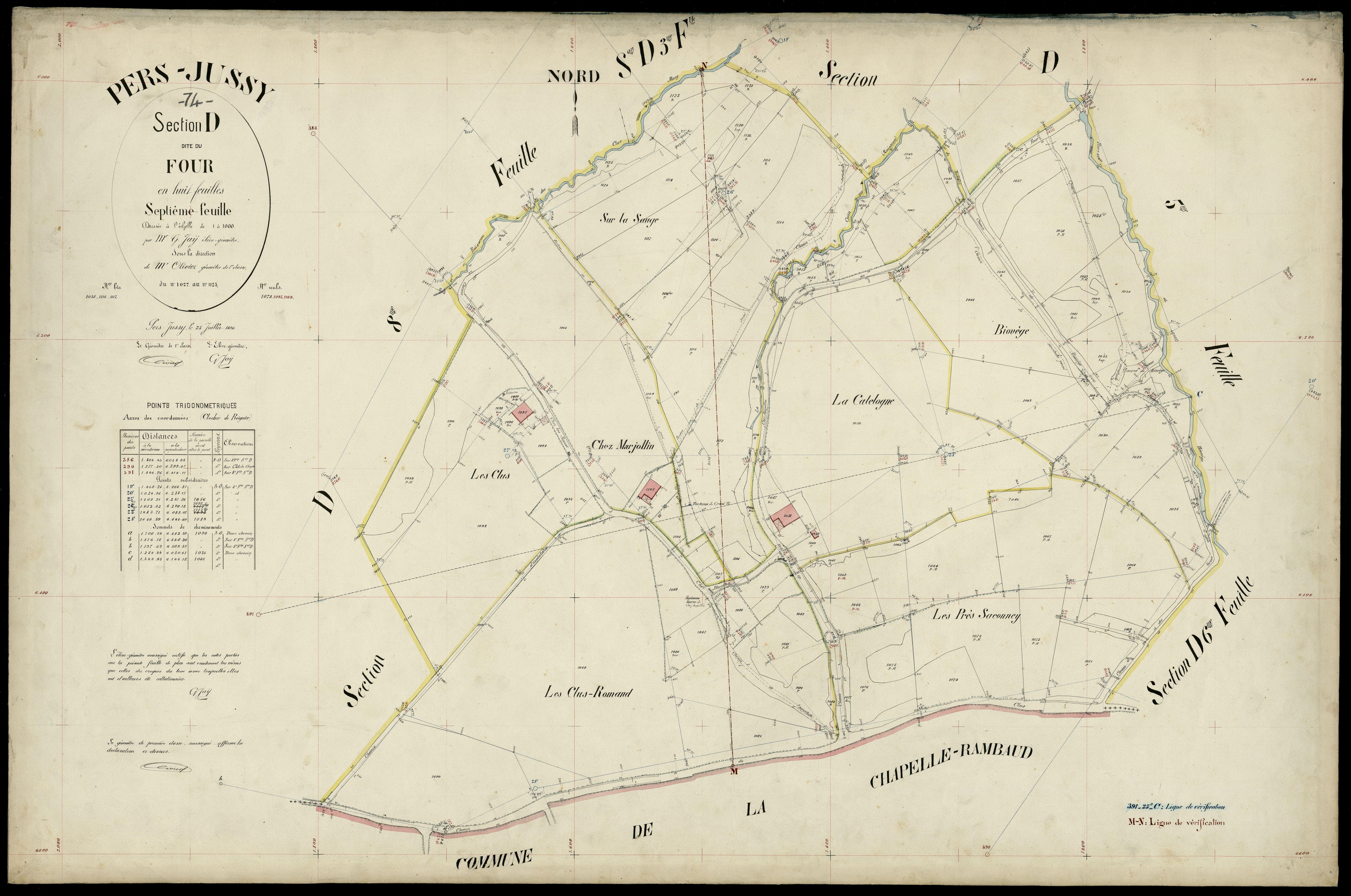 3 P 3 6858 - Feuille n° 8, parcelles n° 1126 à 1204 - 25 juillet 1896