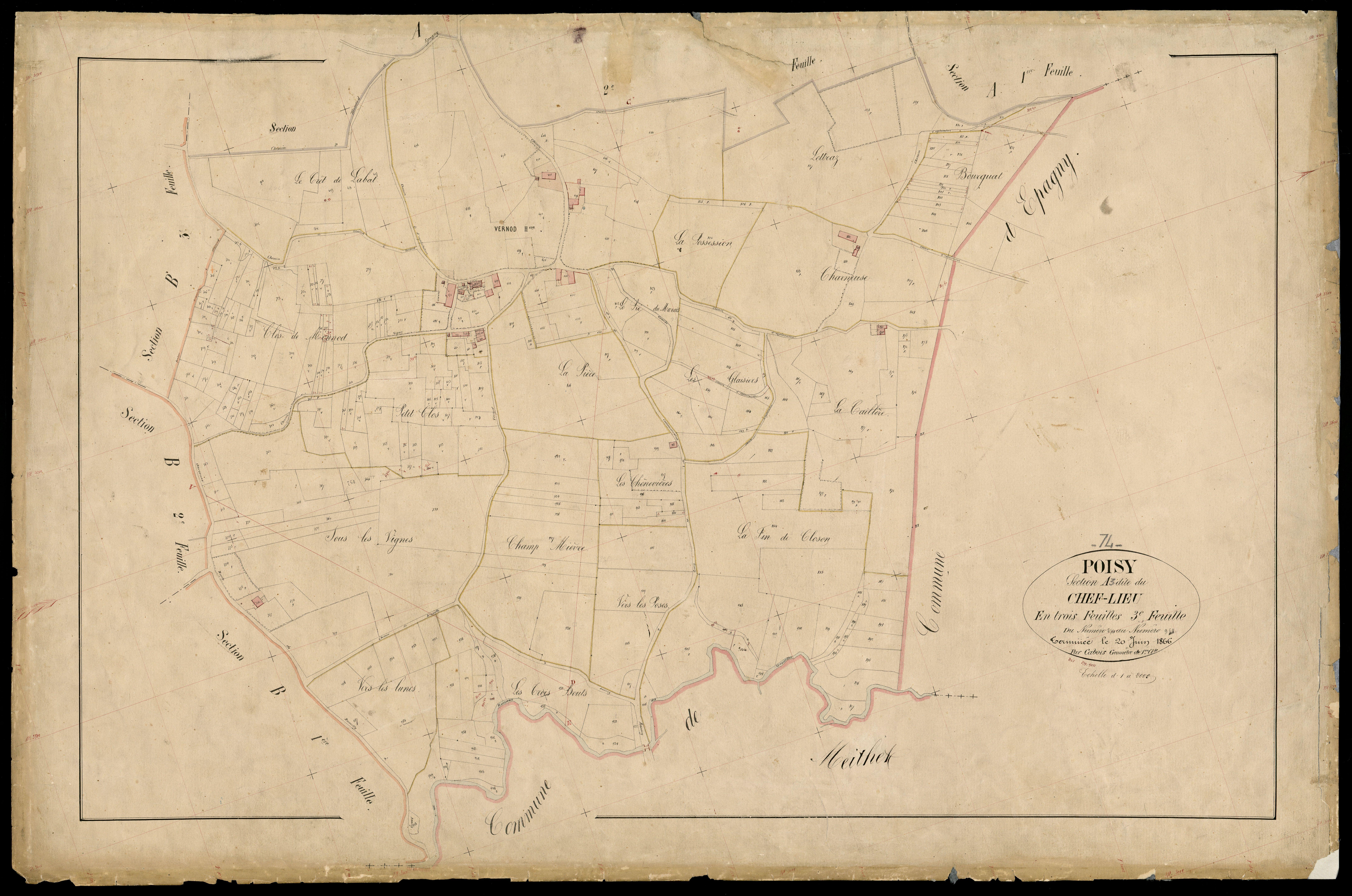 Section B : Les Villages d'en Bas - 1866