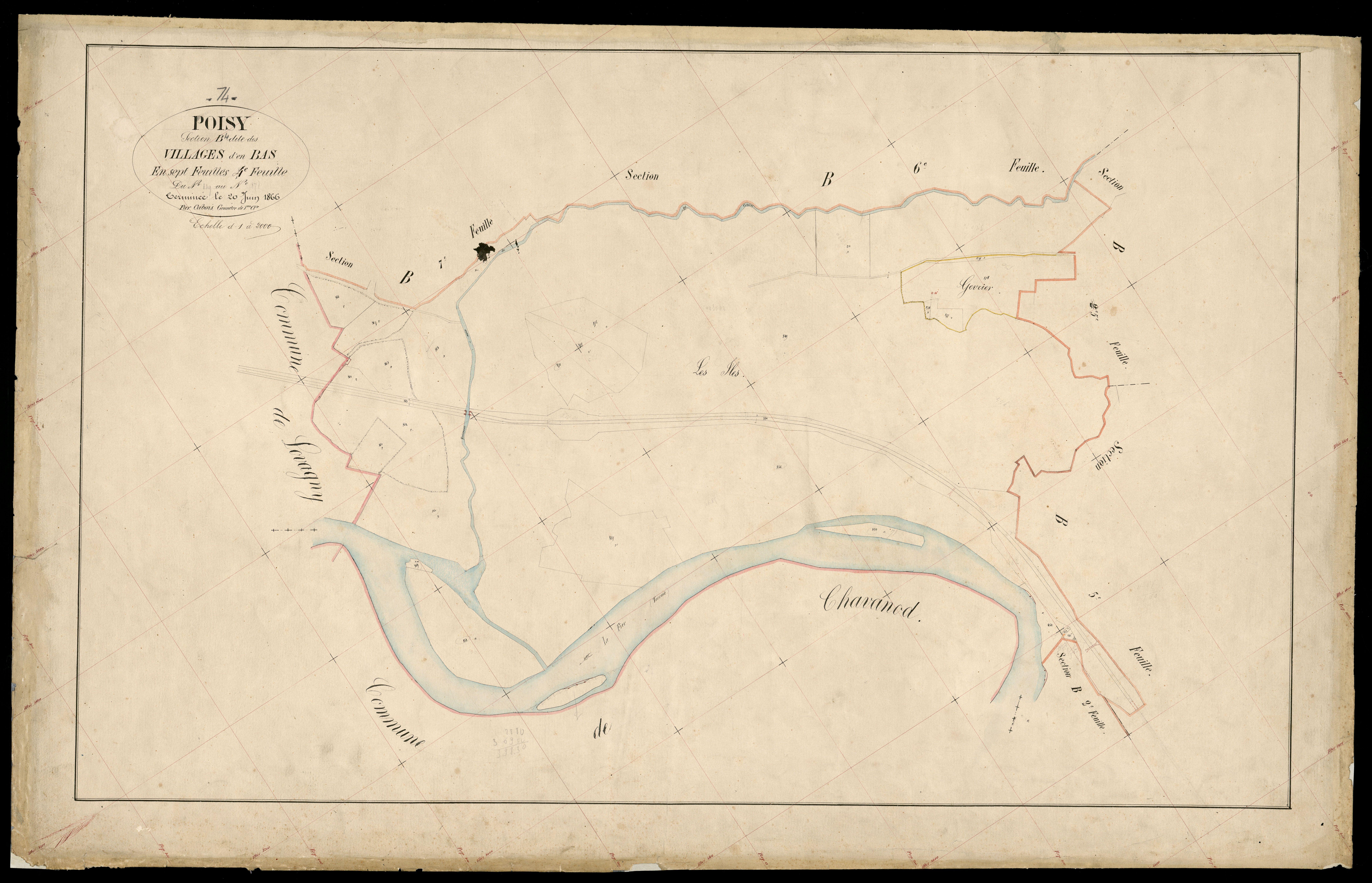 3 P 3 6941 - Feuille n° 5, parcelles n° 879 à 1096 - 20 juin 1866
