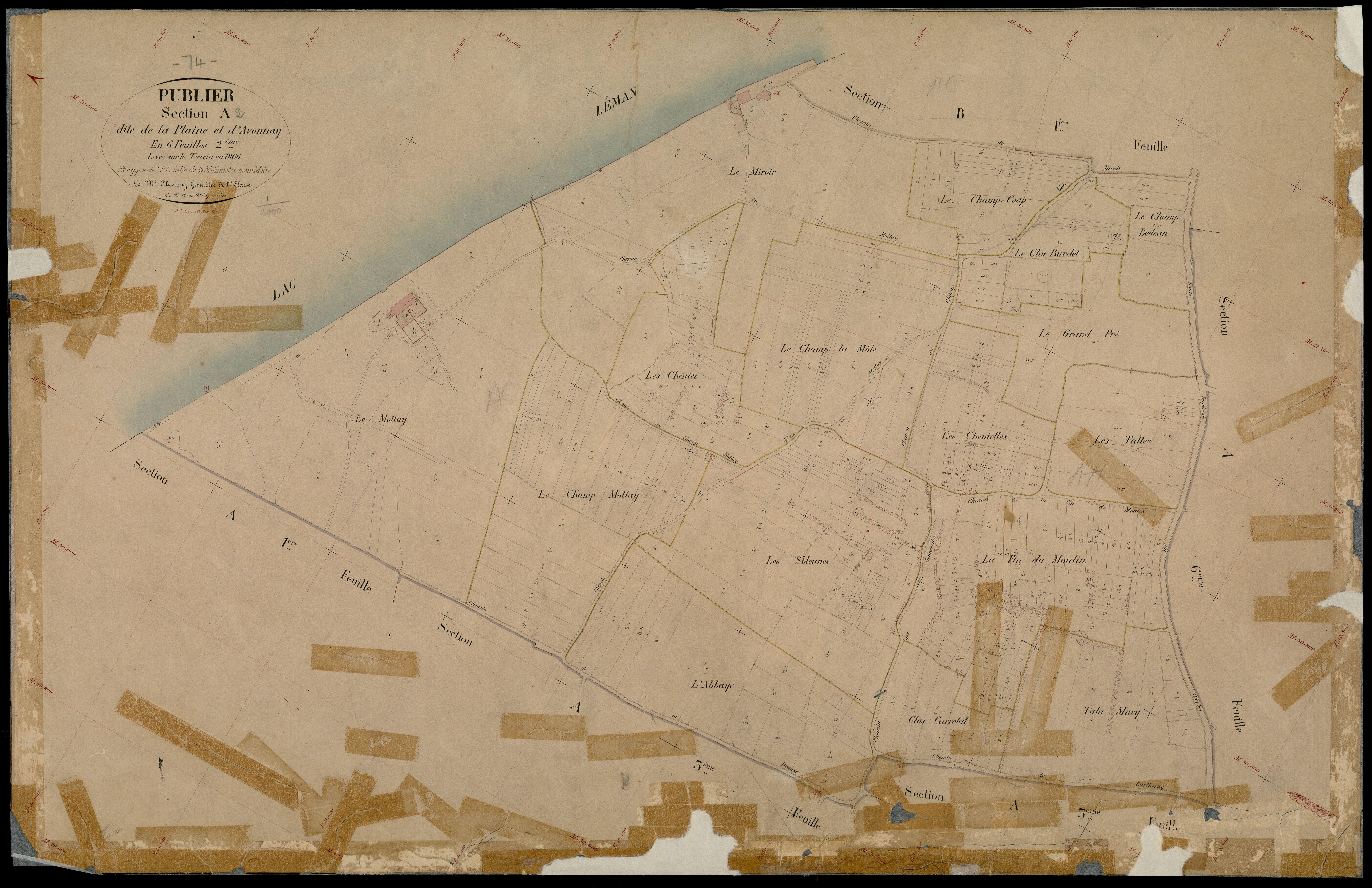 3 P 3 7001 - Feuille n° 3, parcelles n° 358 à 501 - 8 février 1905