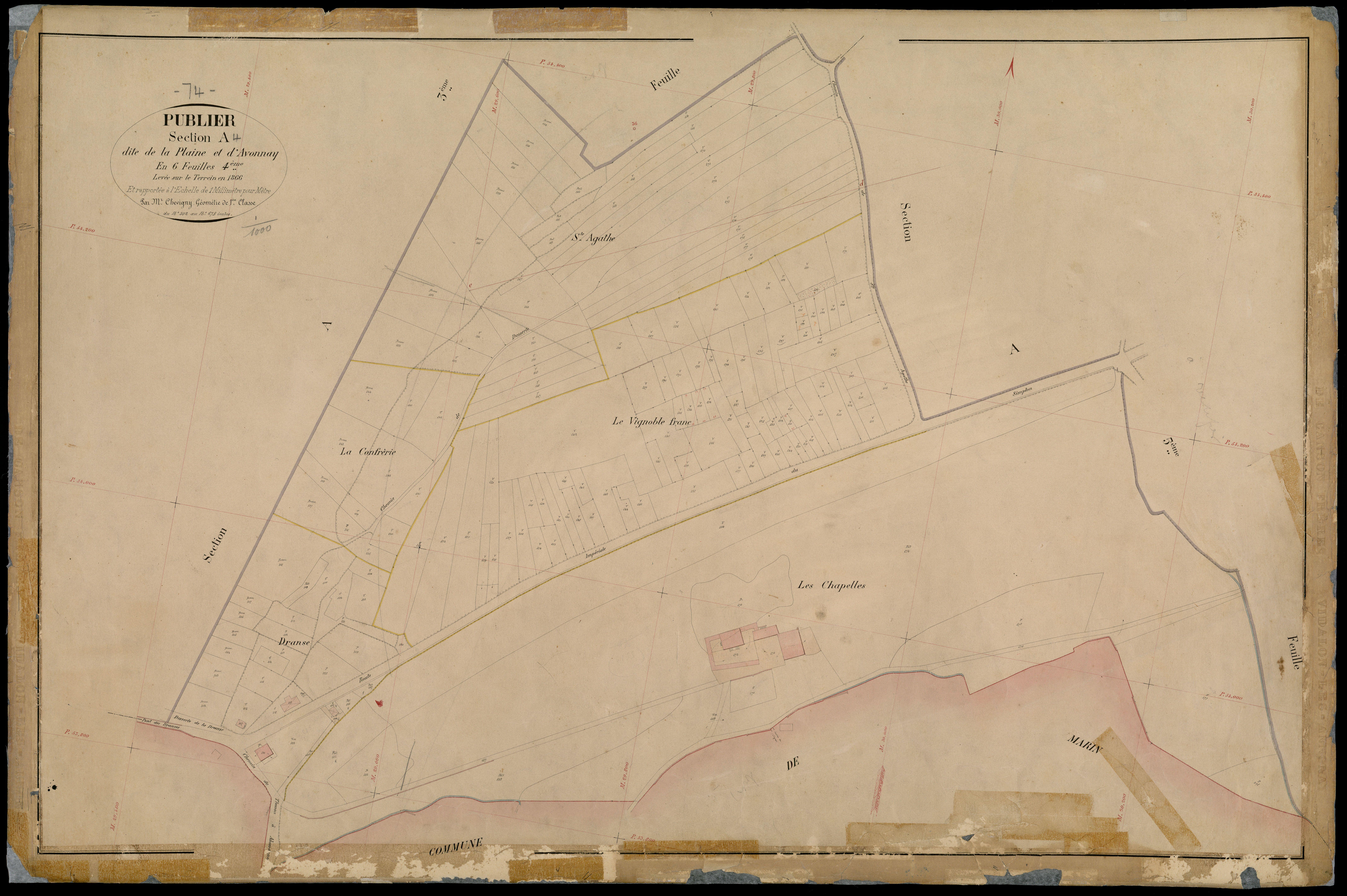 3 P 3 7003 - Feuille n° 5, parcelles n° 679 à 970 - 8 février 1905