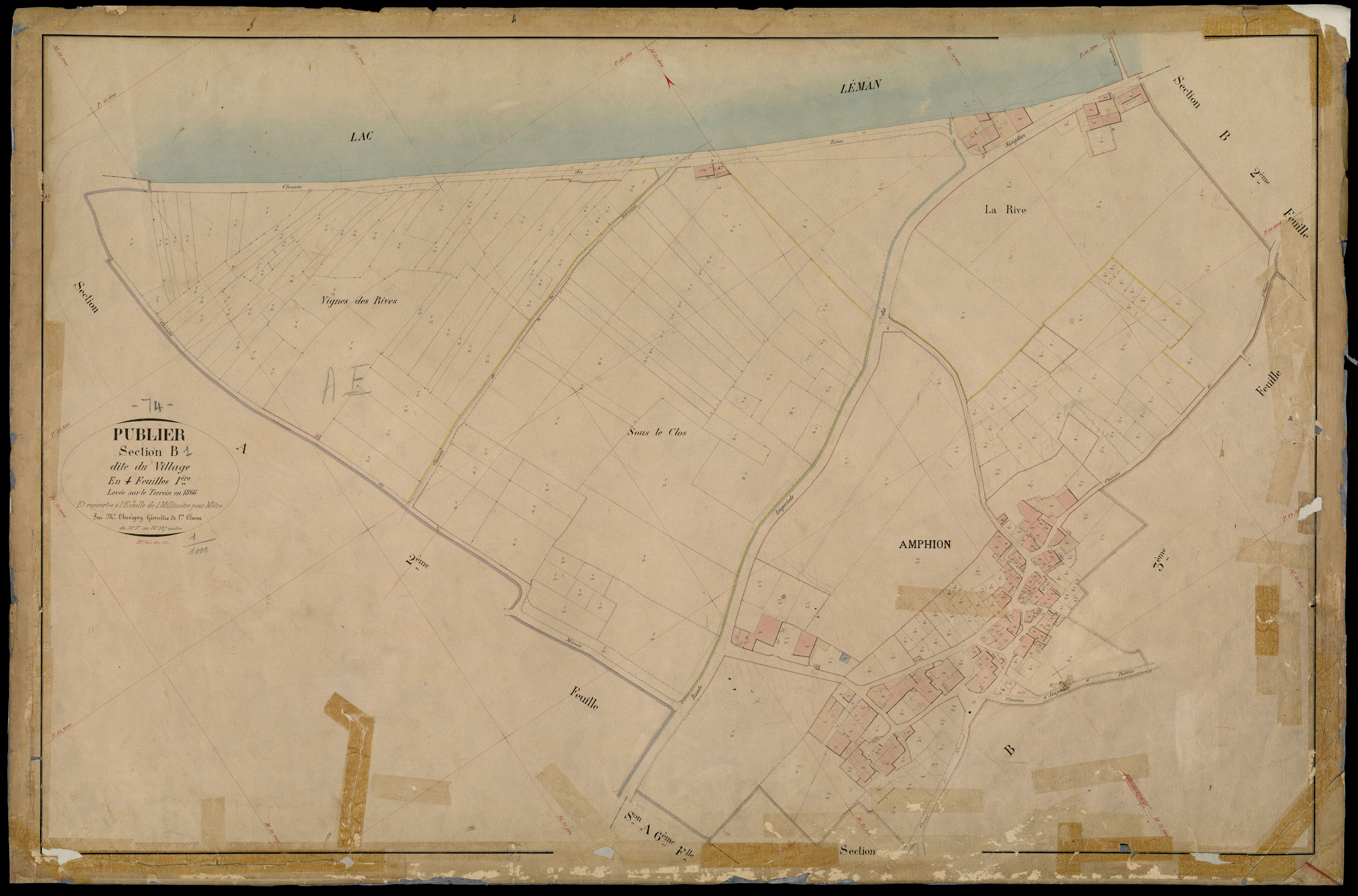 3 P 3 7006 - Feuille n° 2, parcelles n° 328 à 537 - 8 février 1905