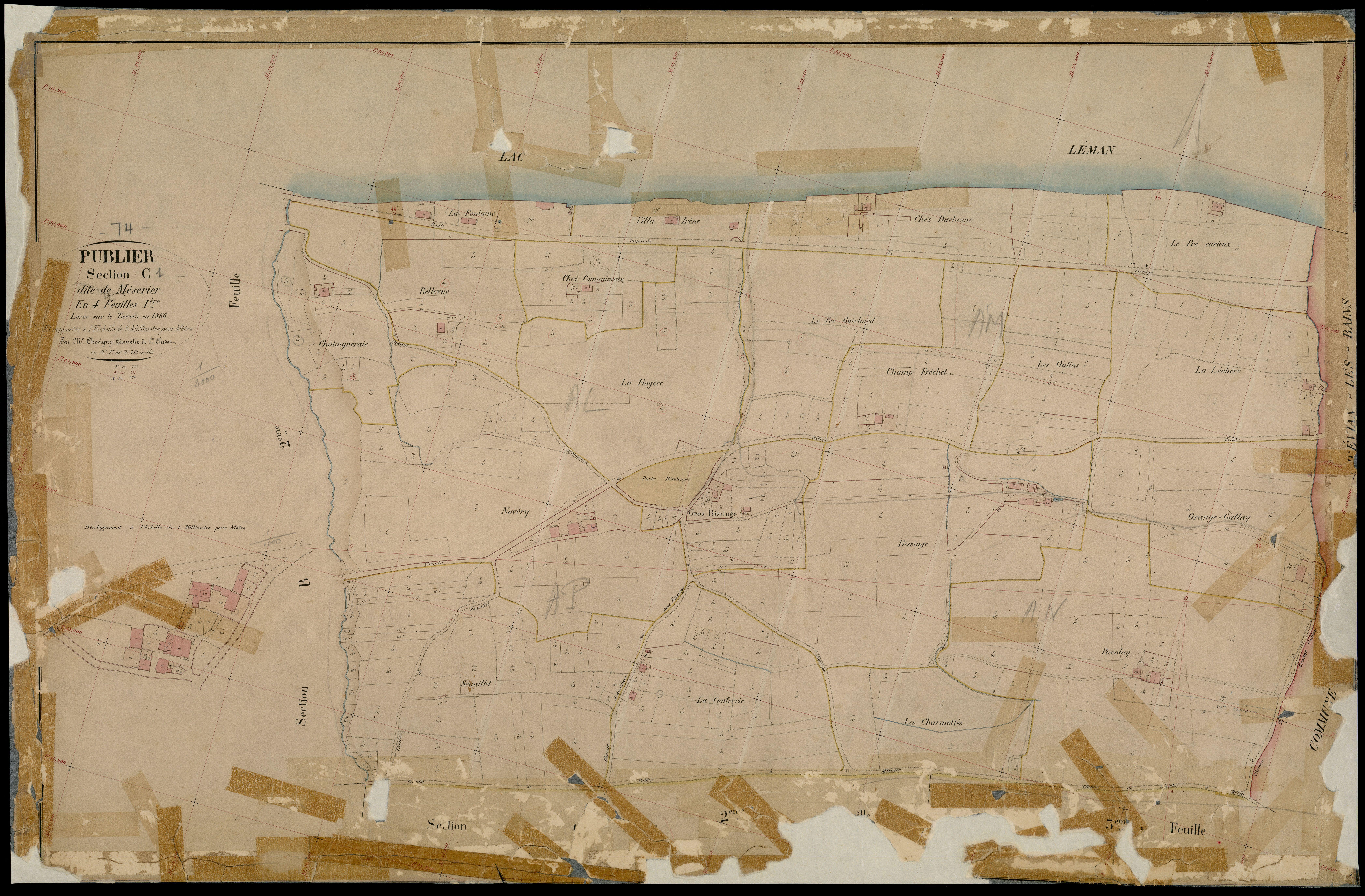 3 P 3 7010 - Feuille n° 2, parcelles n° 413 à 610 - 8 février 1905