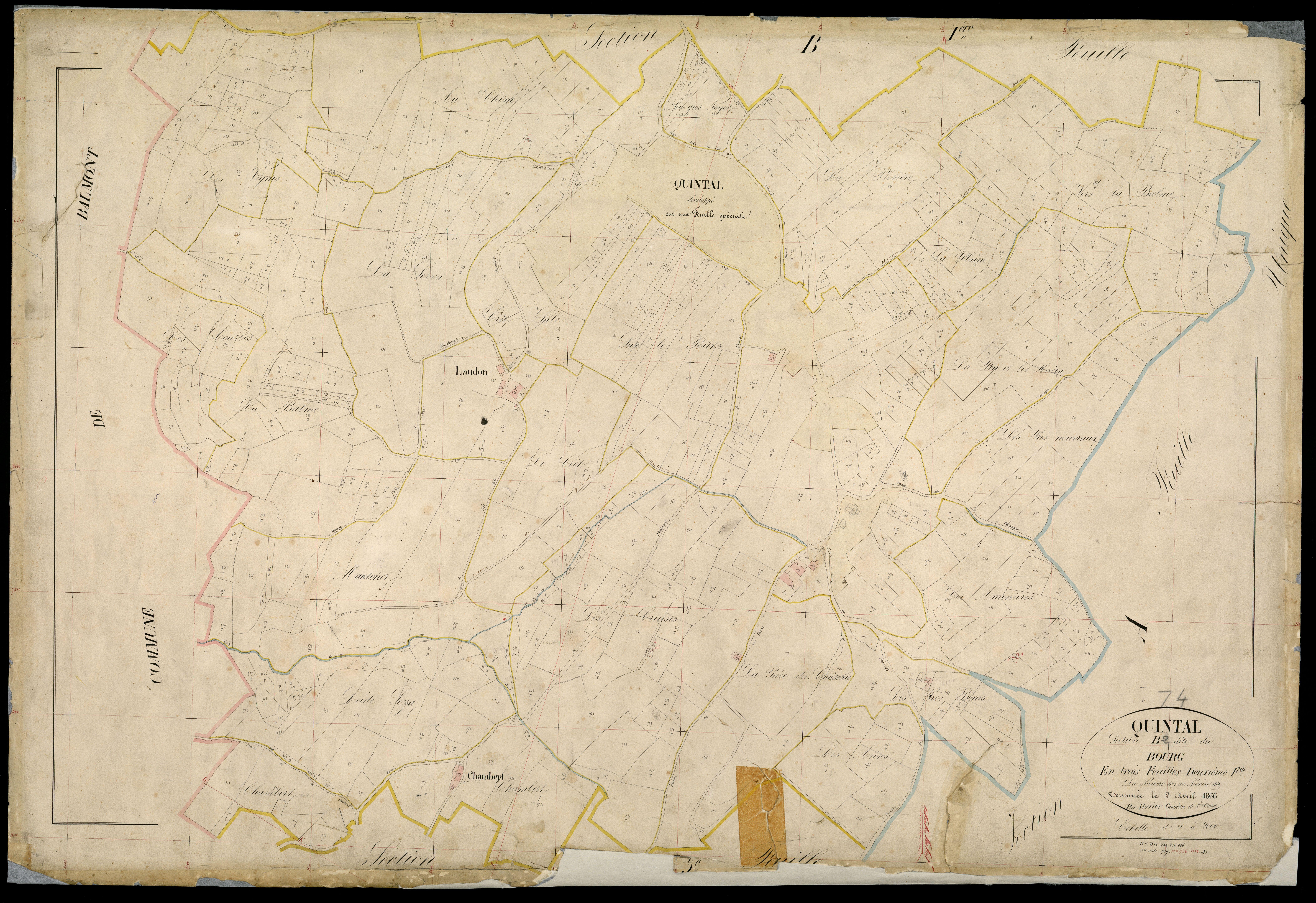 3 P 3 7018 - Feuille n° 2 bis, parcelles n° 571 à 1107 -
