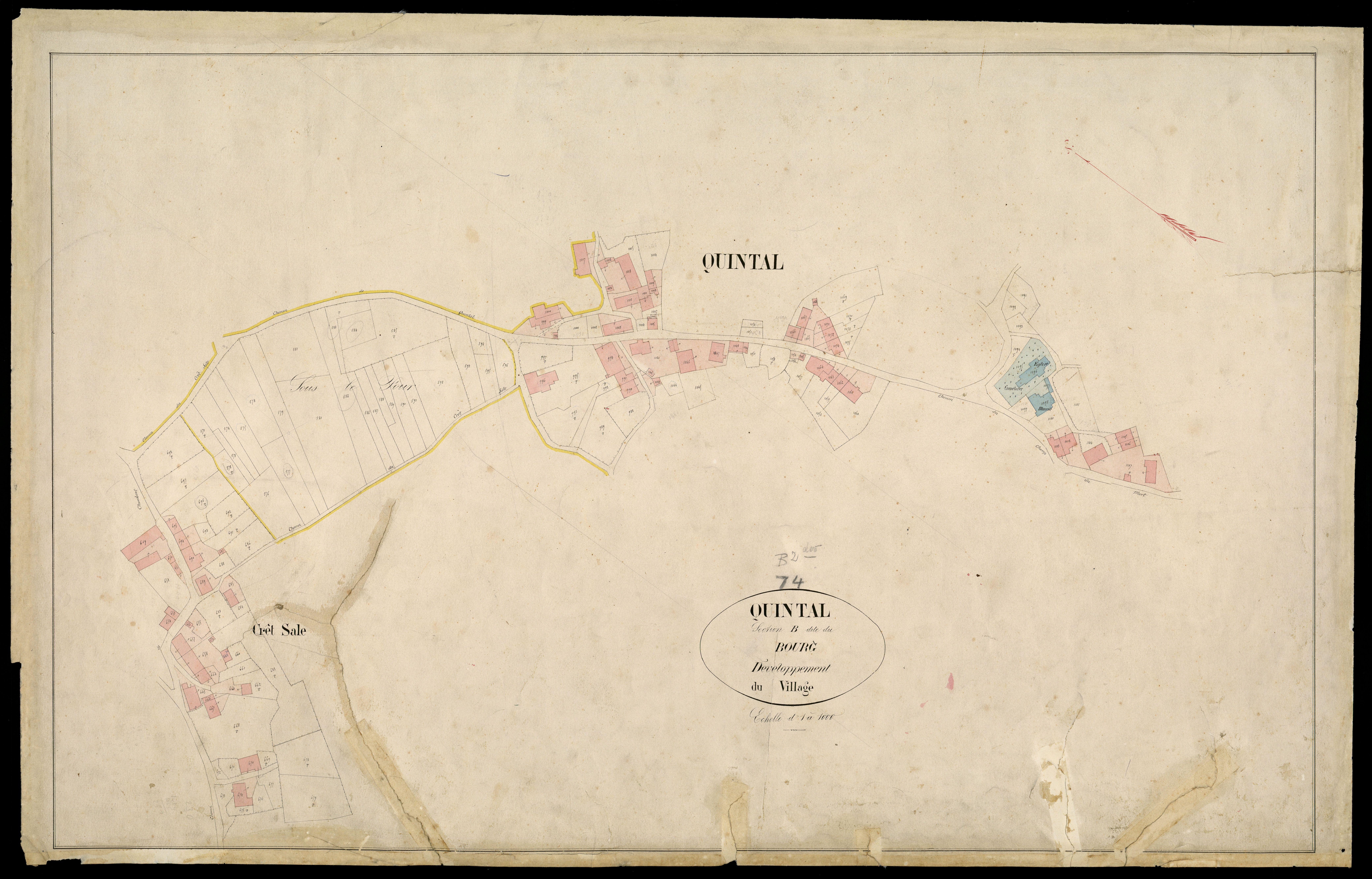3 P 3 7019 - Feuille n° 3, parcelles n° 1170 à 1400 - 2 avril 1866