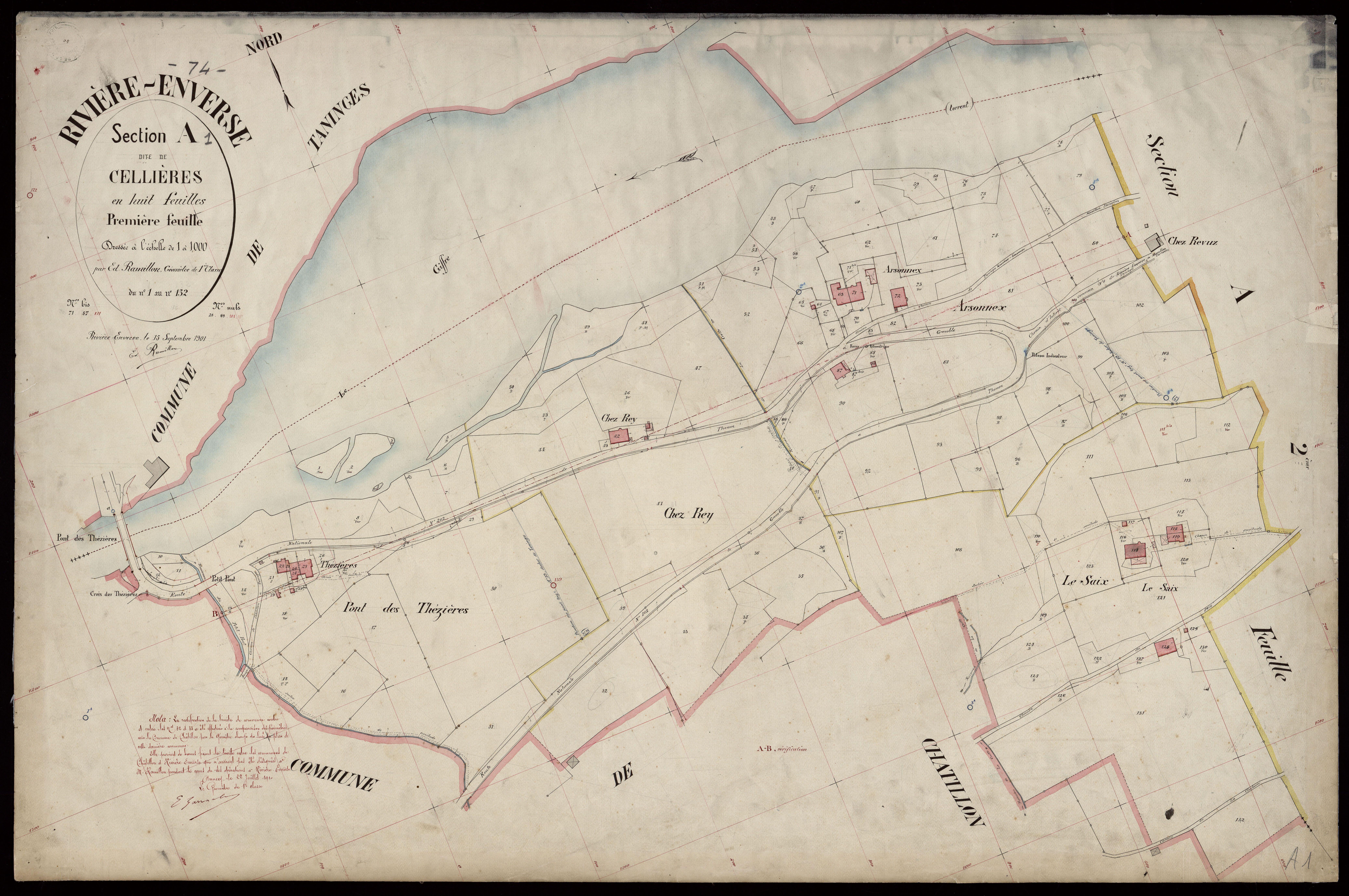 3 P 3 7133 - Feuille n° 2, parcelles n° 133 à 246 - 15 septembre 1901