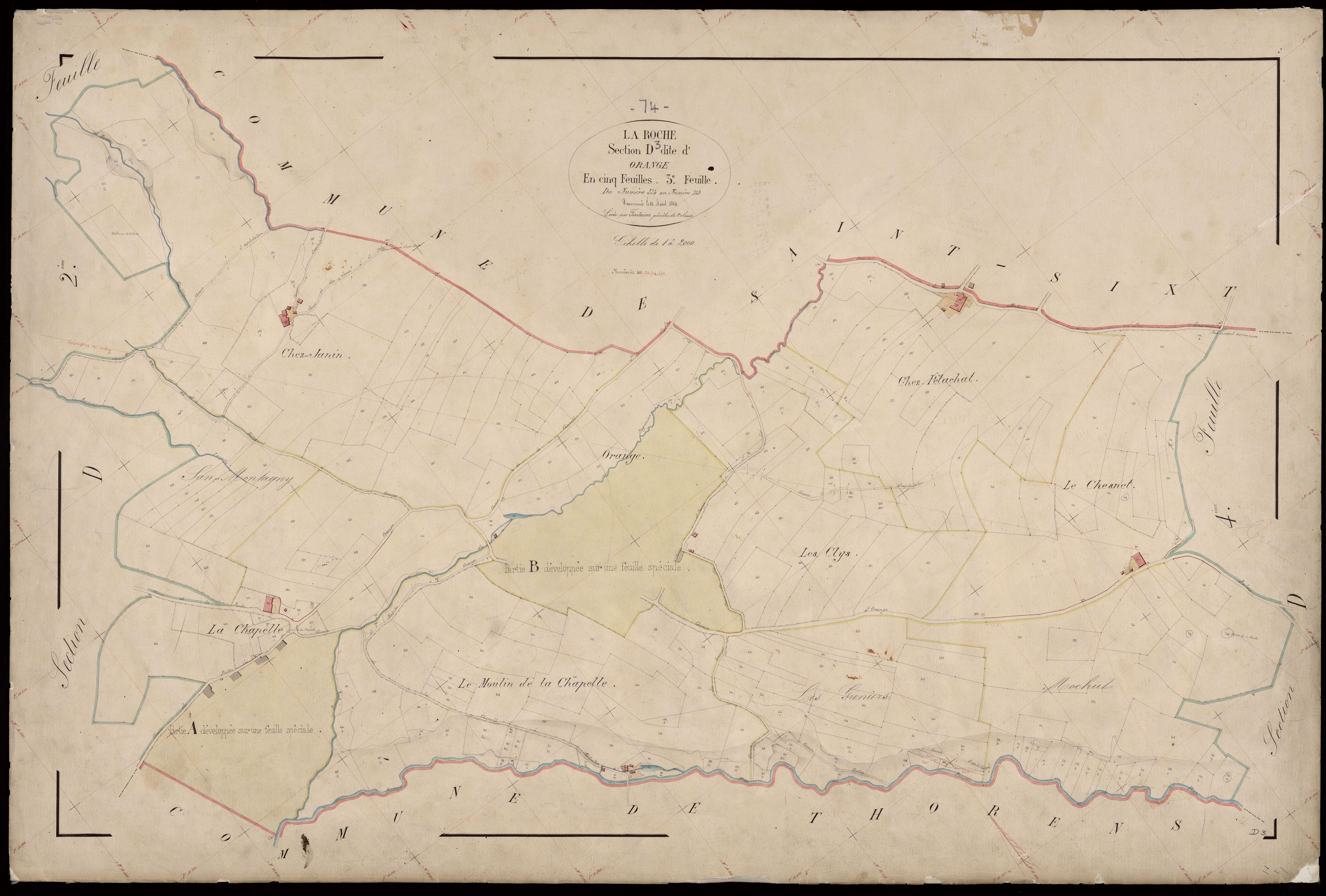 3 P 3 7181 - Feuille n° 3 bis, parcelles n° 445 à 492 et 560 à 631 -