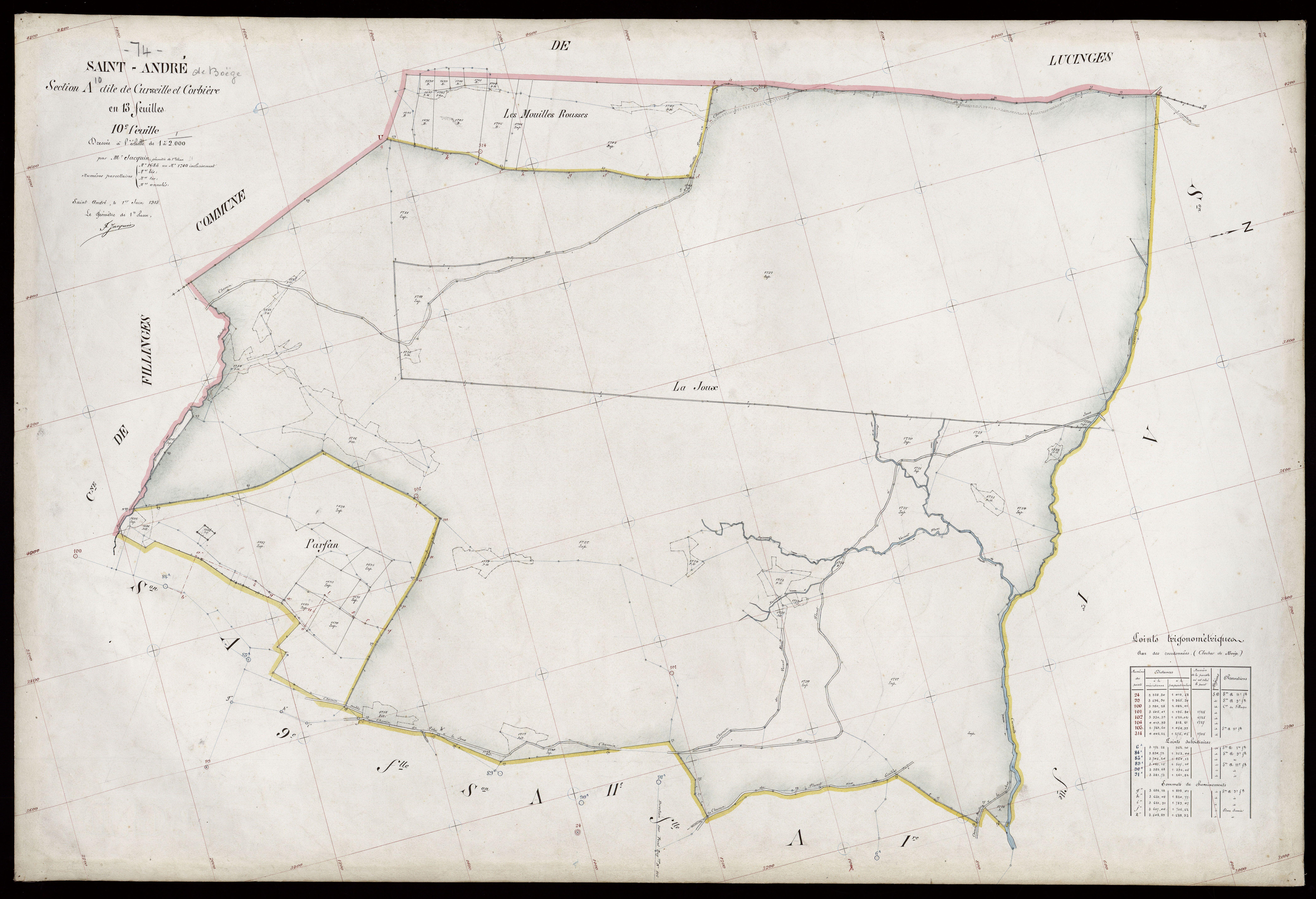 3 P 3 7229 - Feuille n° 11, parcelles n° 1741 à 2007 - 1er juin 1913