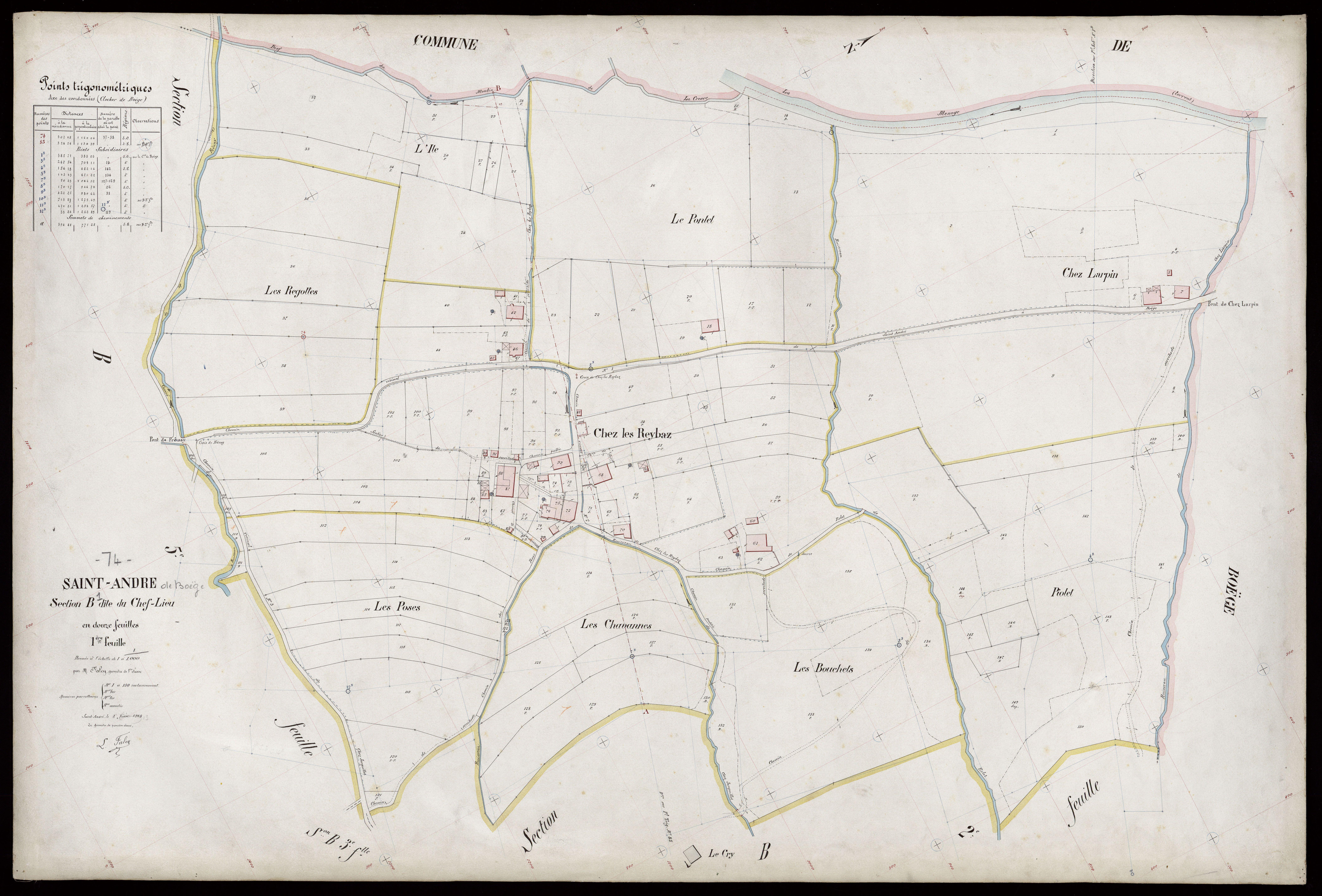 3 P 3 7233 - Feuille n° 2, parcelles n° 151 à 352 - 1er juin 1913