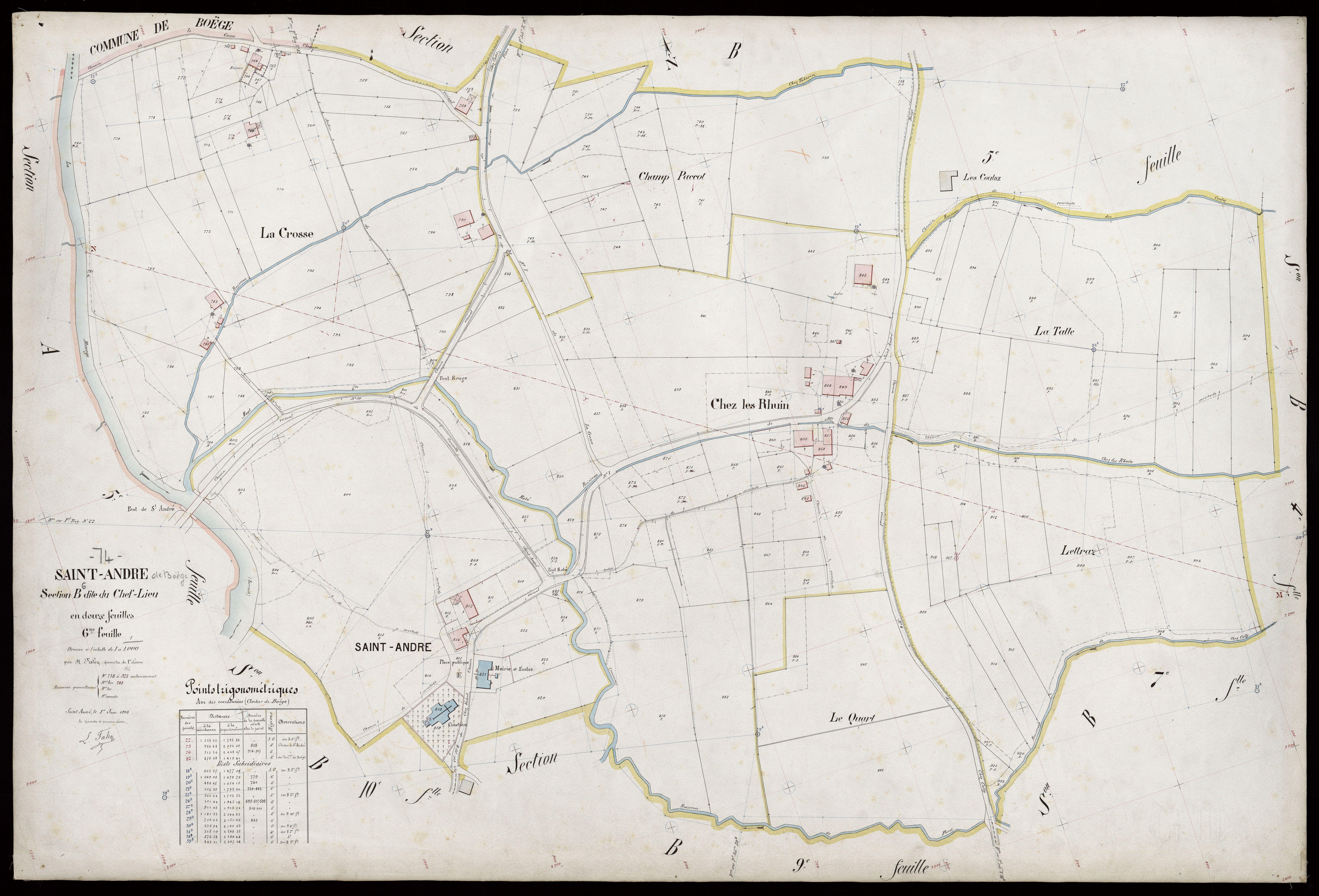 3 P 3 7238 - Feuille n° 7, parcelles n° 924 à 1172 - 1er juin 1913