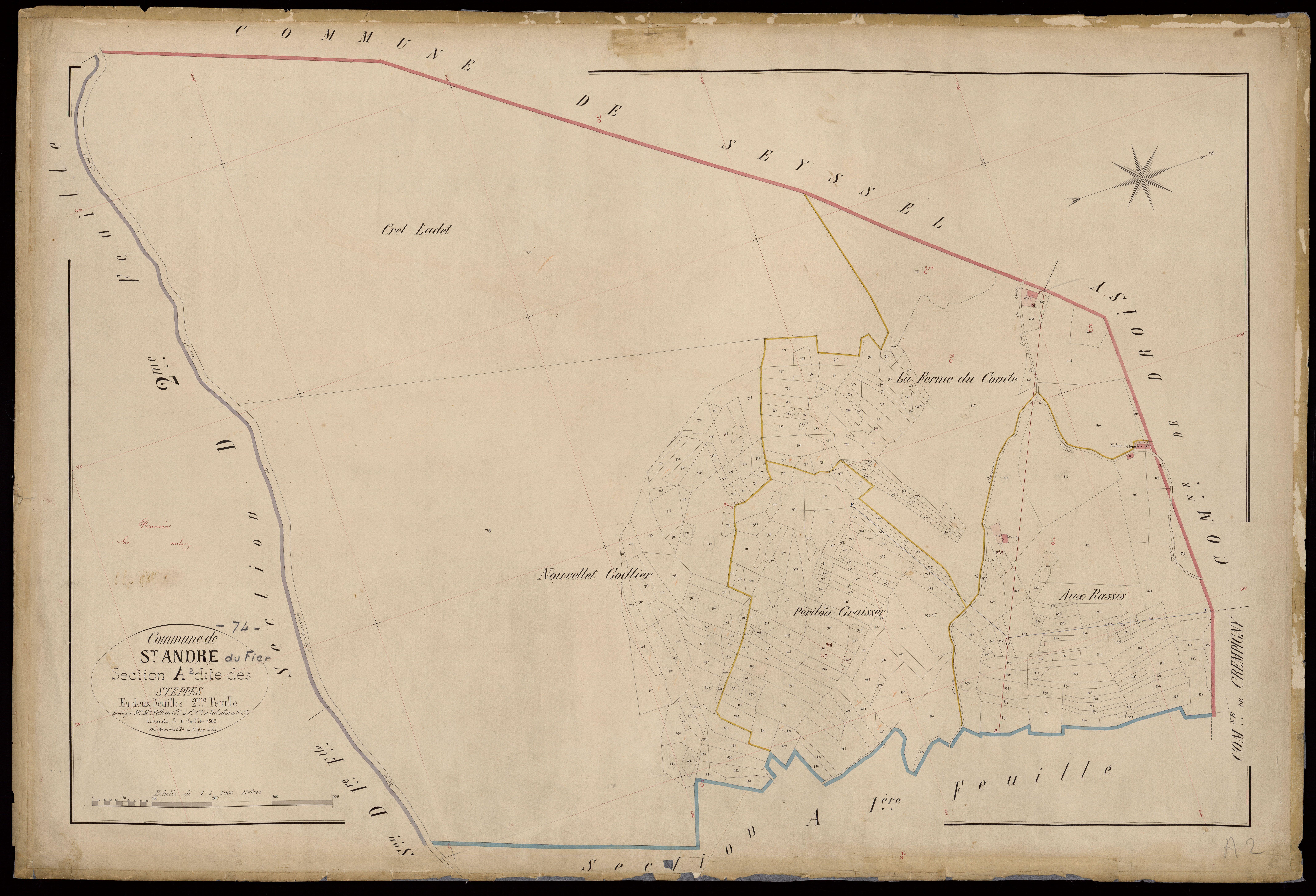 Section B : Les Villages - 1863