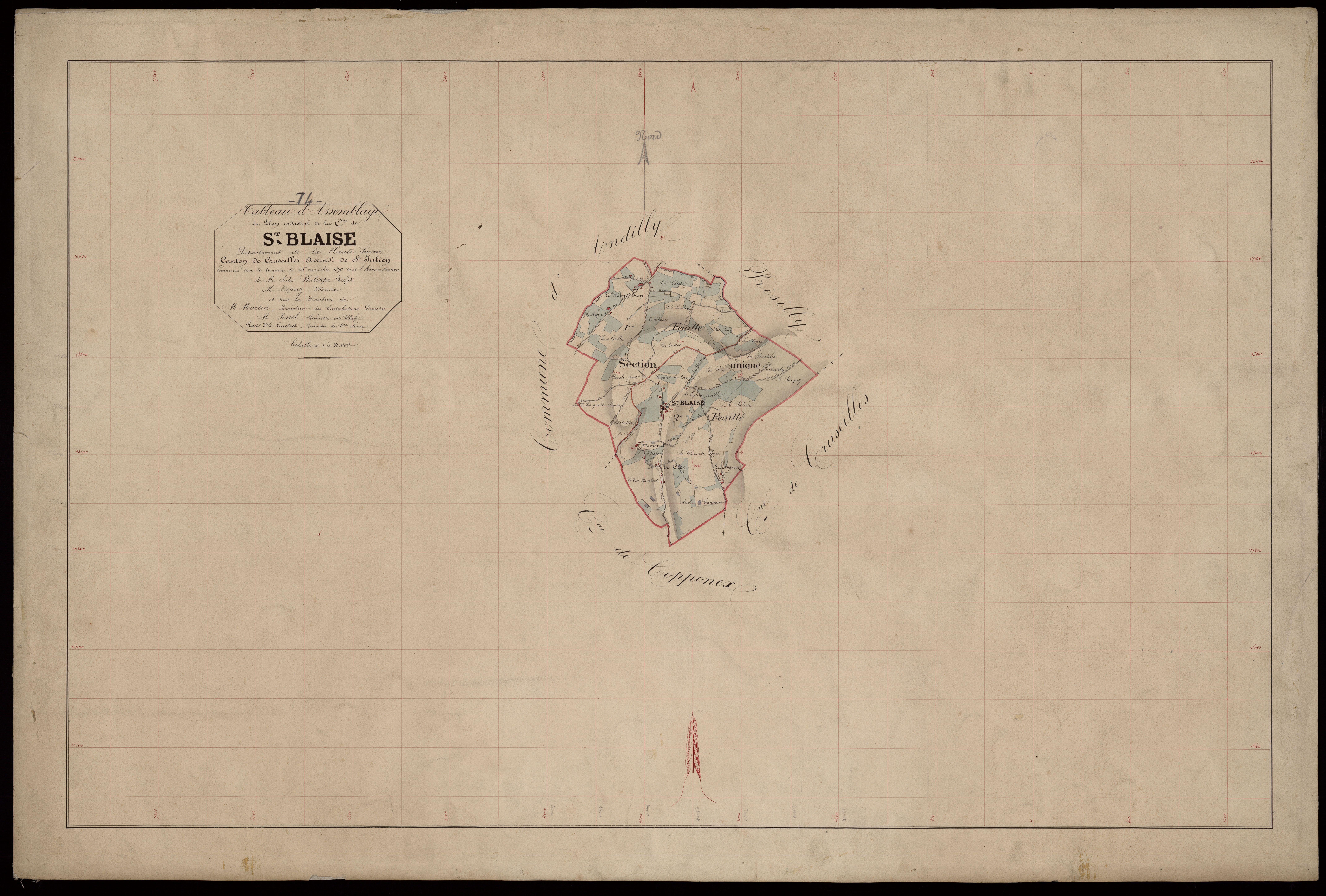 Plan parcellaire - 1870