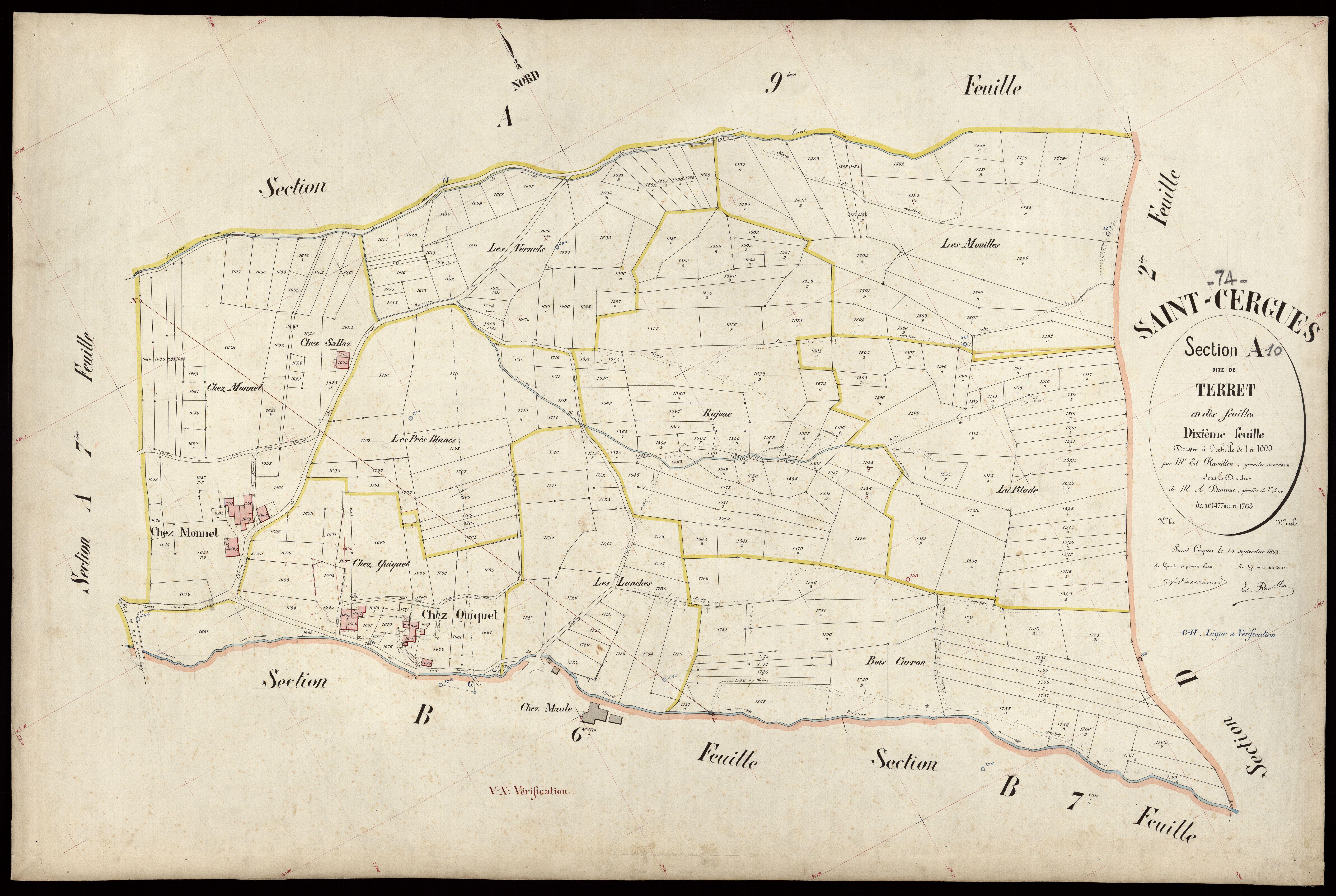 Section B : Saint-Cergues - 1899