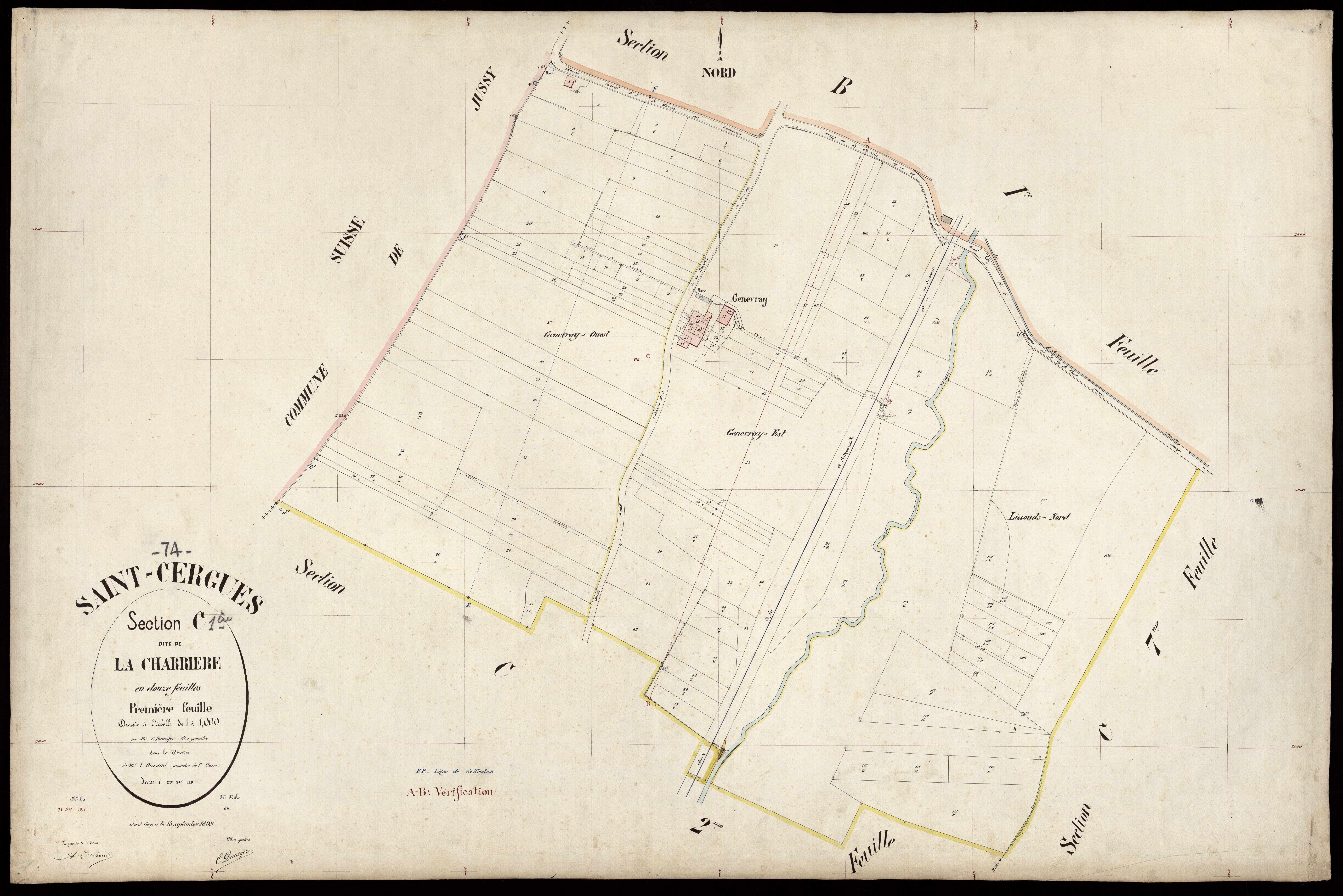 3 P 3 7287 - Feuille n° 2, parcelles n° 119 à 249 - 15 septembre 1899