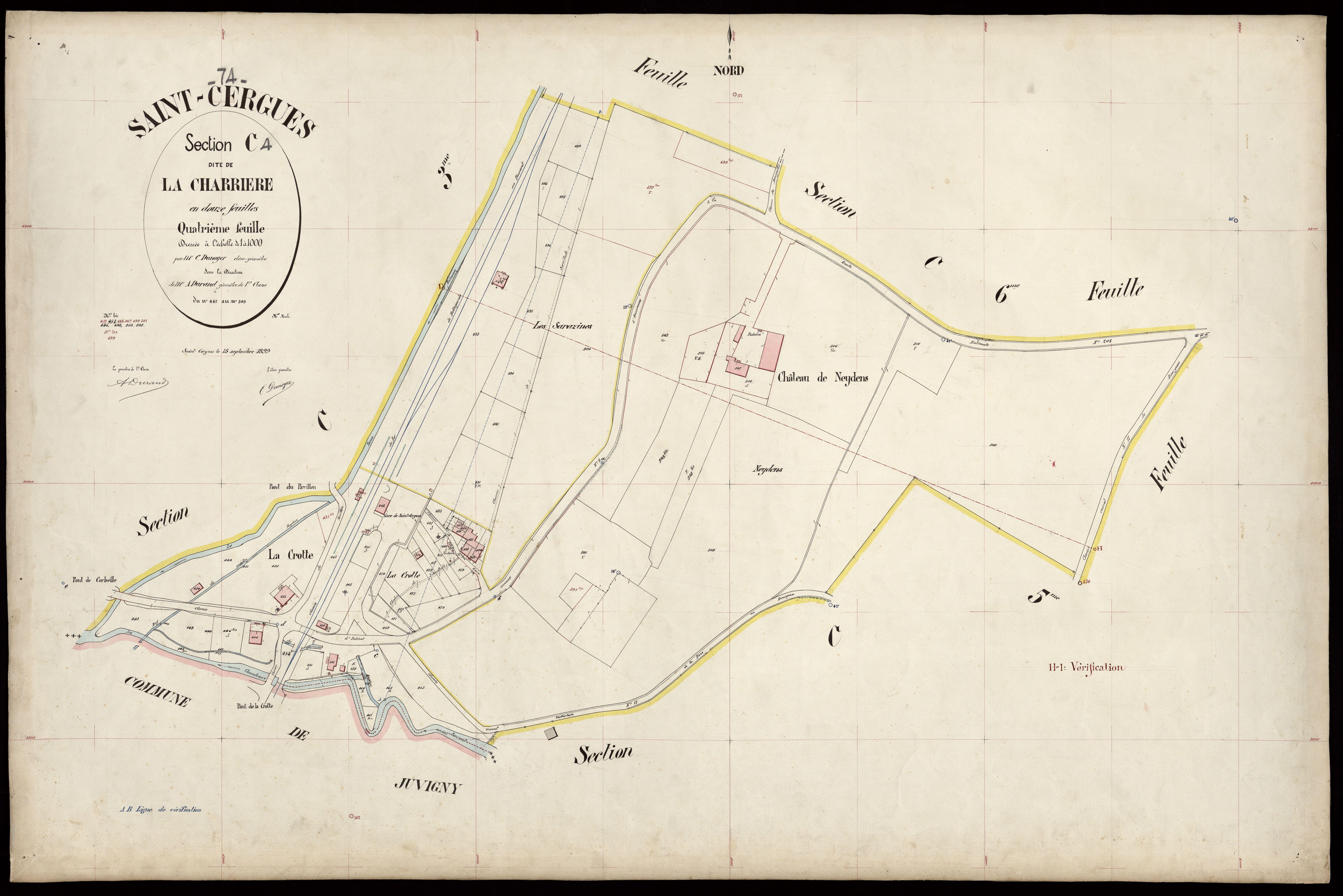 3 P 3 7290 - Feuille n° 5, parcelles n° 510 à 728 - 15 septembre 1899